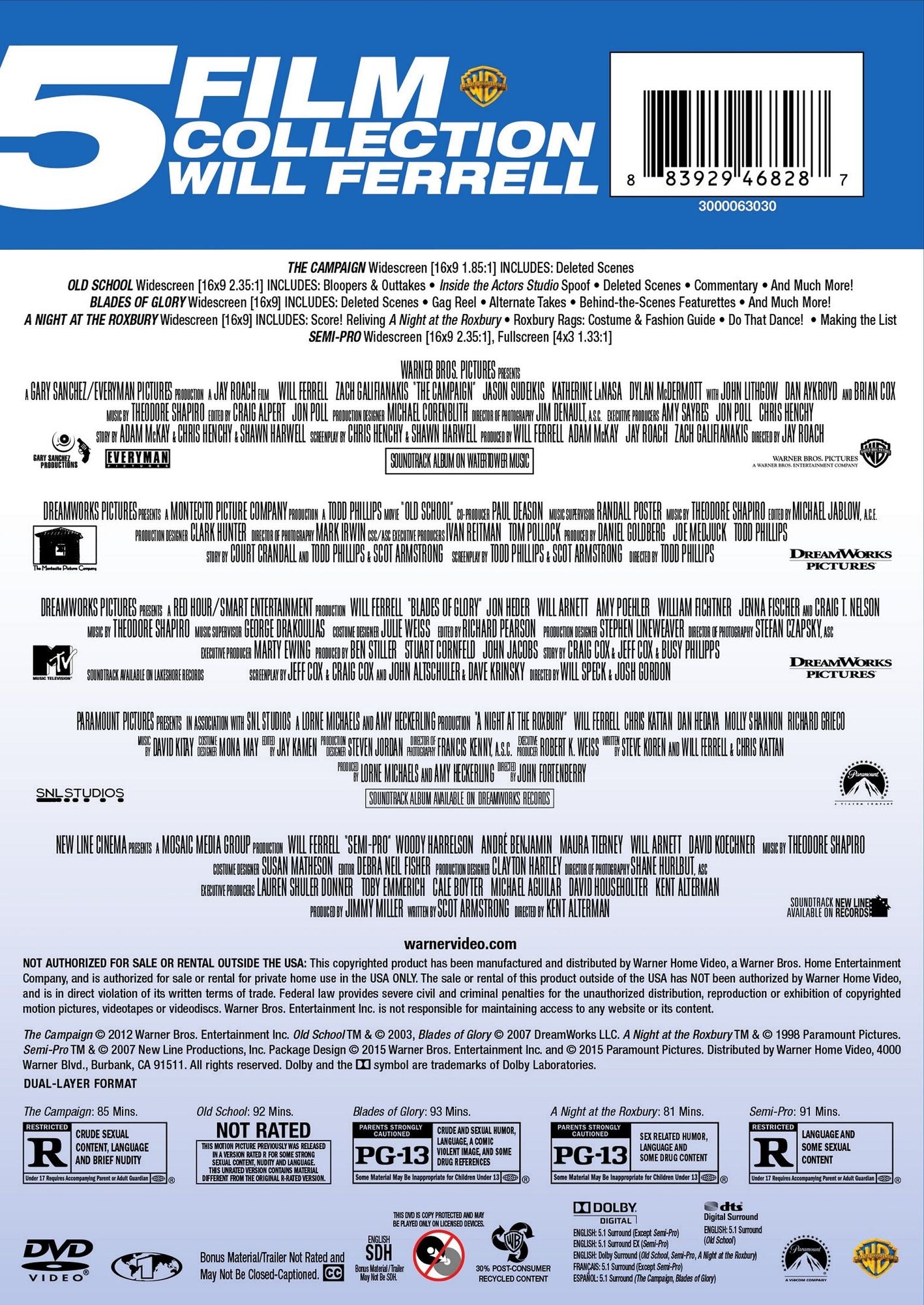 5 Film Collection: Will Ferrell