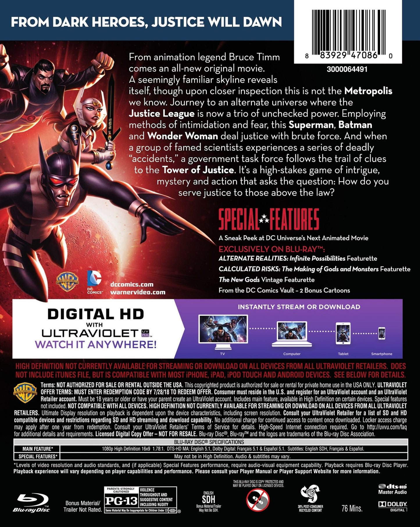 Justice League: Gods and Monsters [Deluxe Edition] [Includes Digital Copy] [With Figurine]