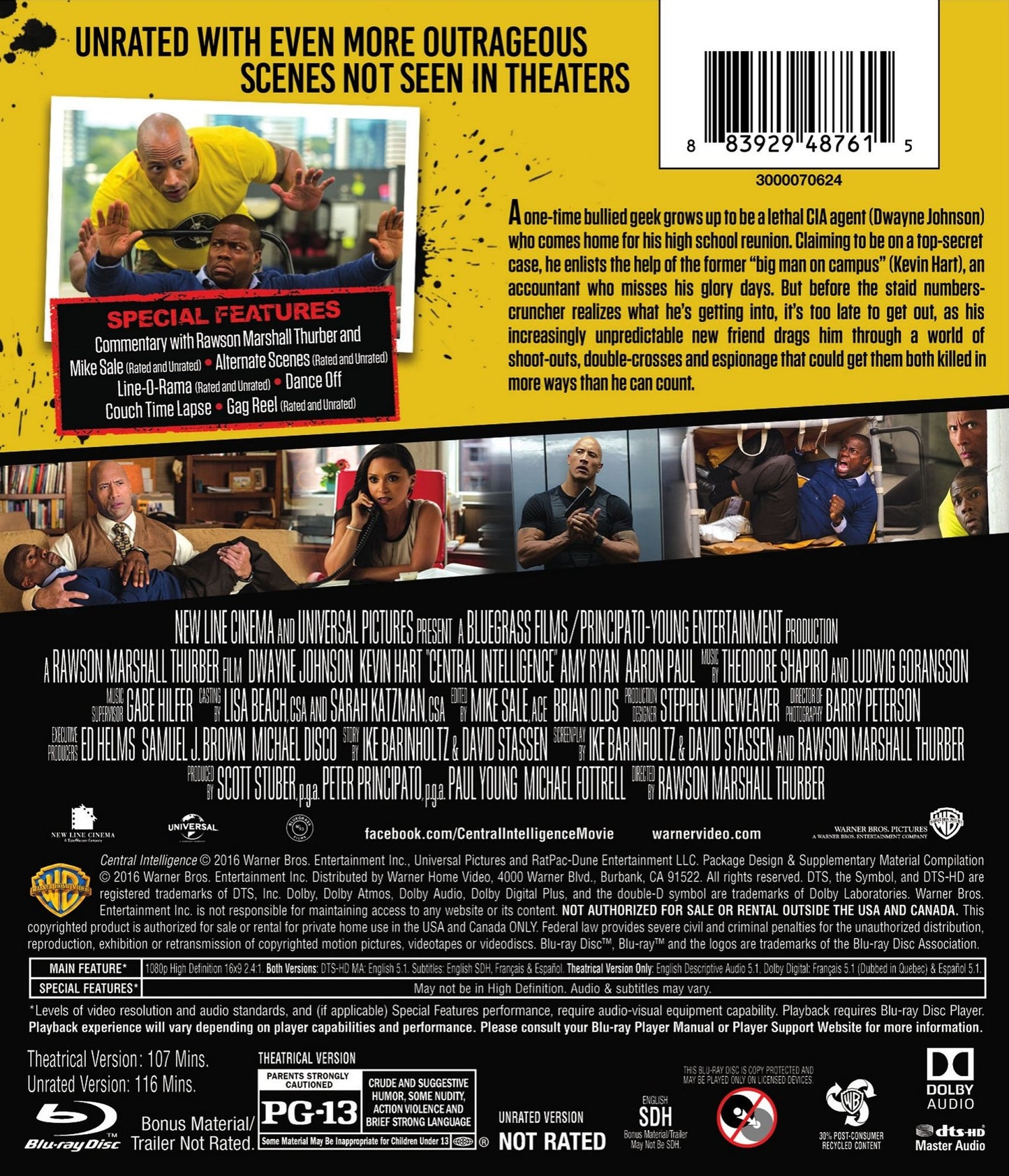 Central Intelligence [Unrated] [Blu-ray]