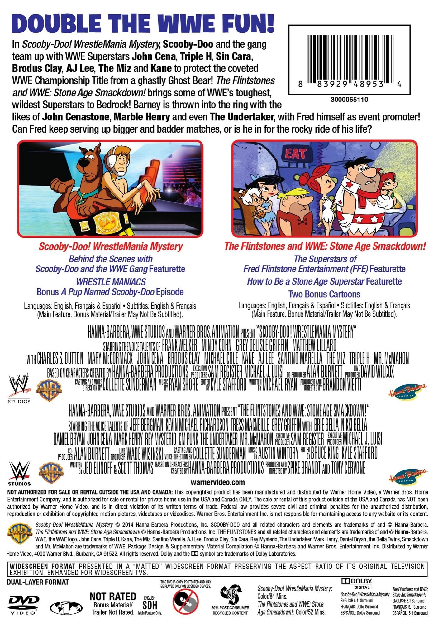 Scooby-Doo! Wrestlemania Mystery/The Flintstones and WWE: Stone Age Smackdown!