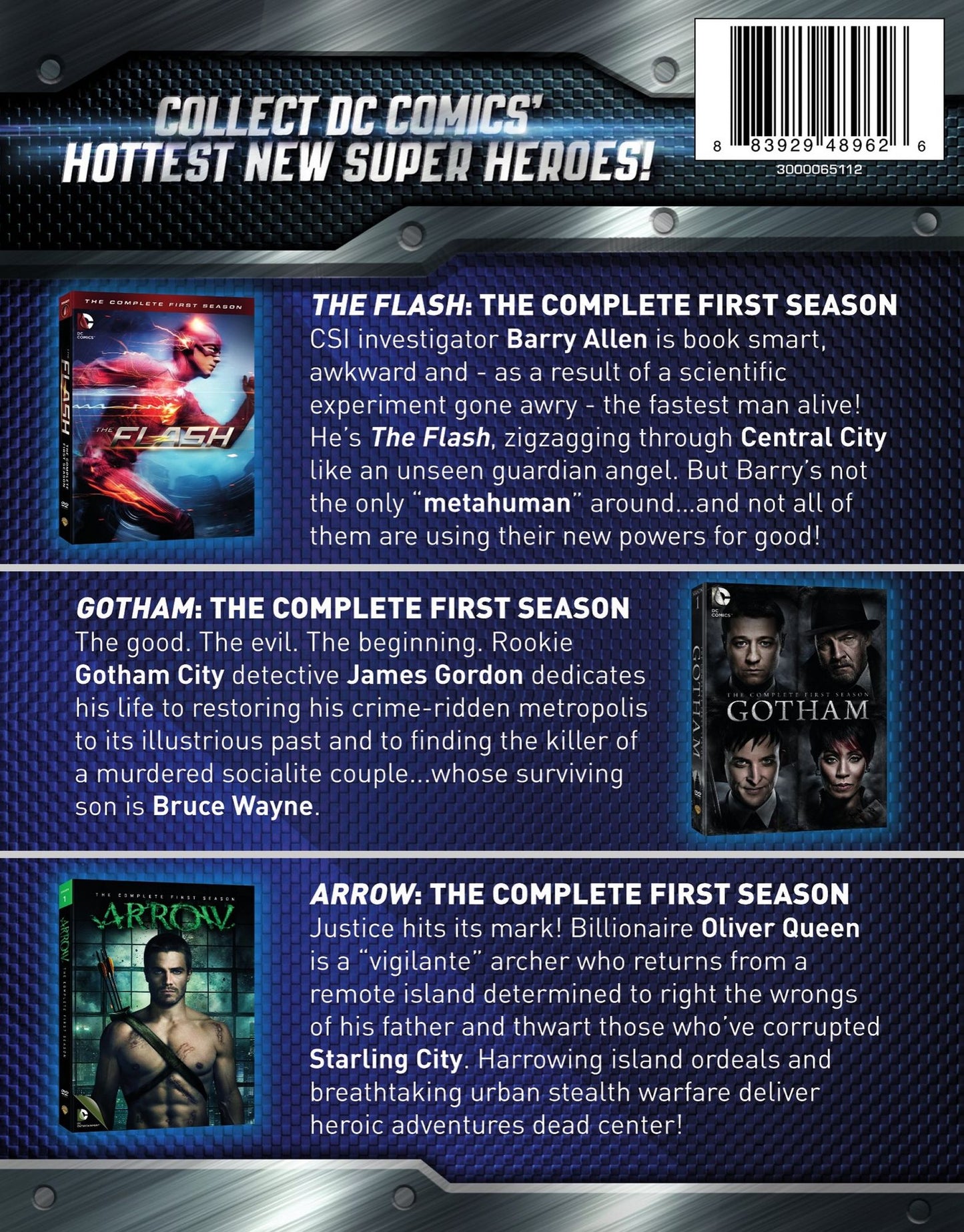 Dc Starter Pack (Flash/arrow/gotham Seasons 1)