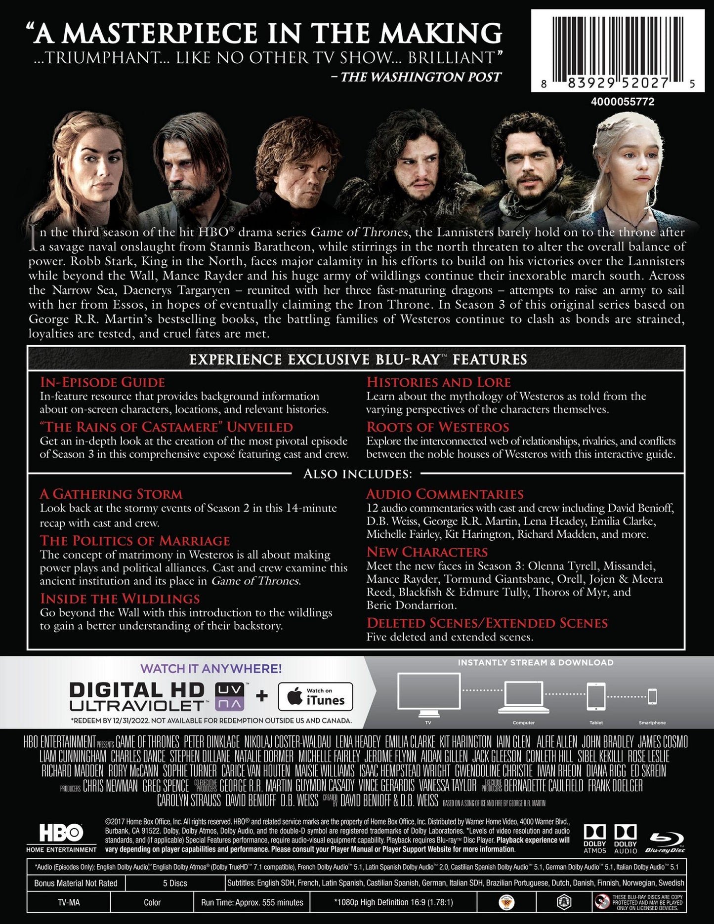 Game of Thrones: Season 3 [Blu-ray]