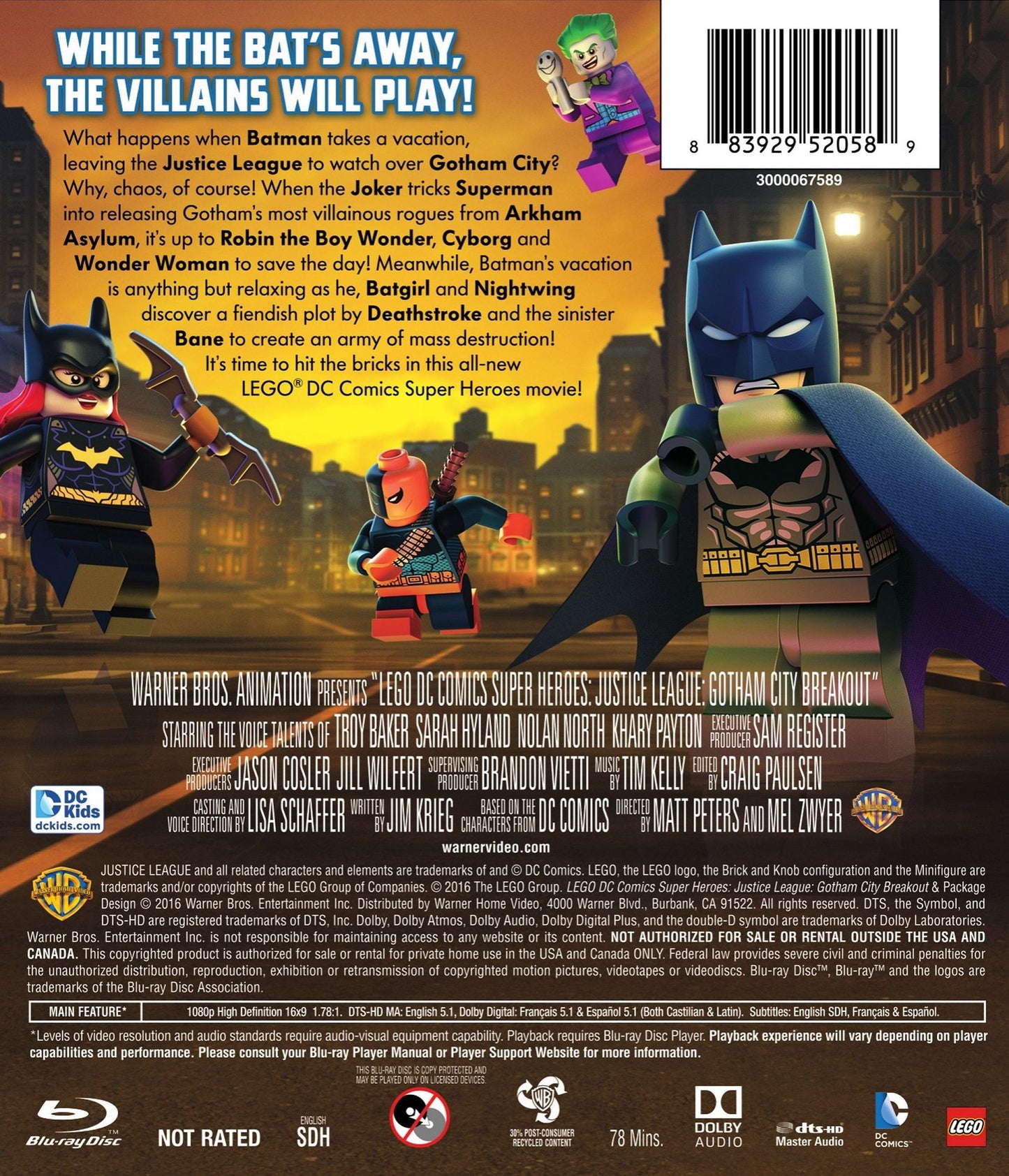 LEGO DC Comics Super Heroes: Justice League - Gotham City Breakout [Blu-ray]