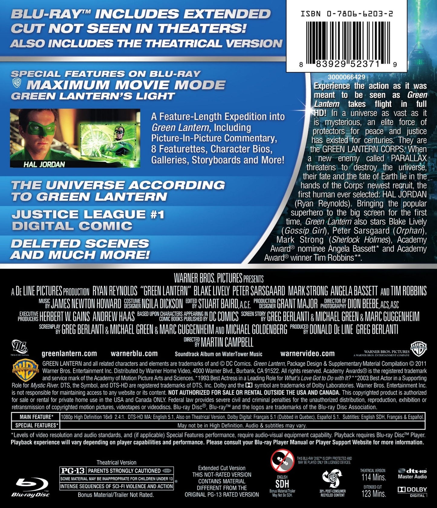 Green Lantern [Extended Cut] [Blu-ray]