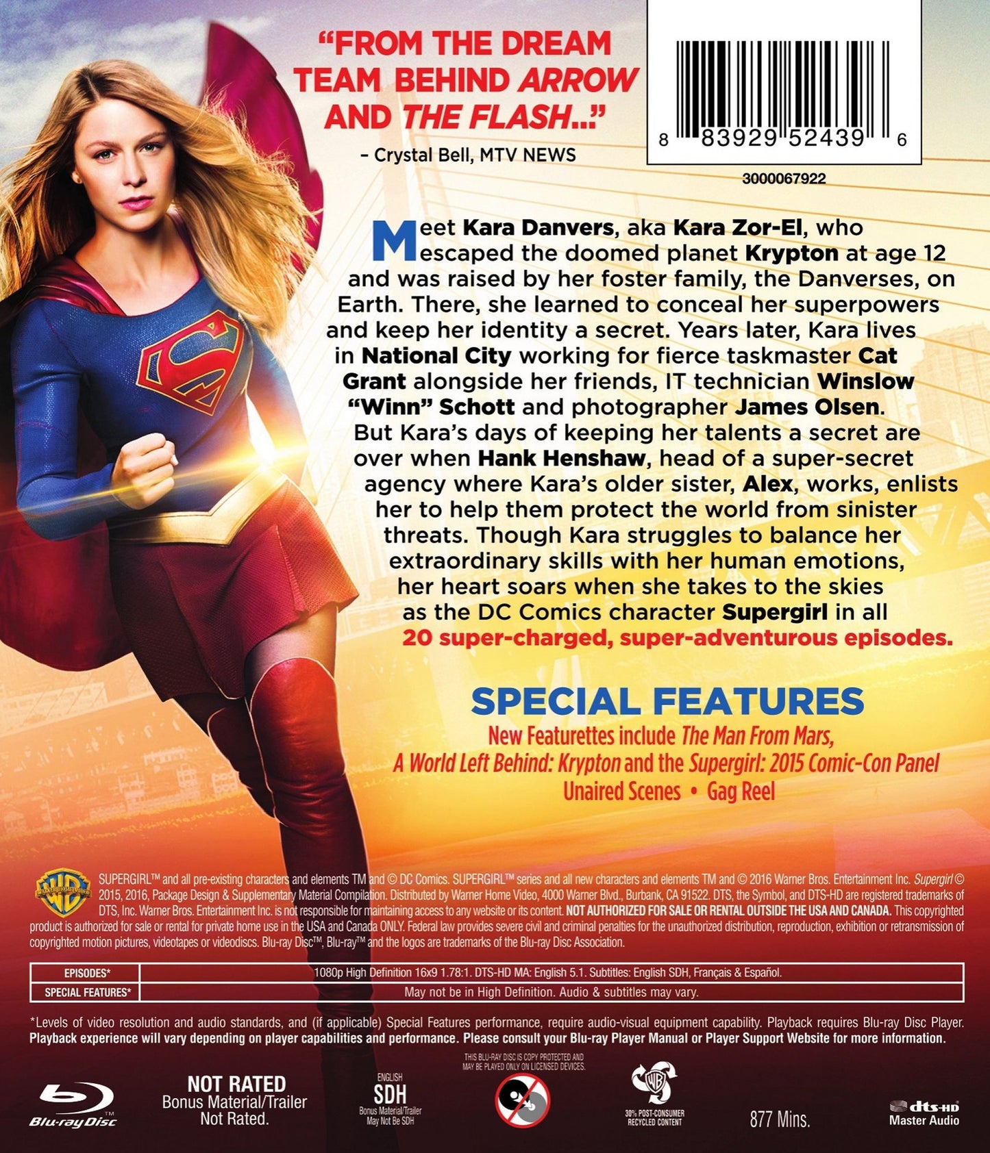 Supergirl: The Complete First Season [Blu-ray] [3 Discs]