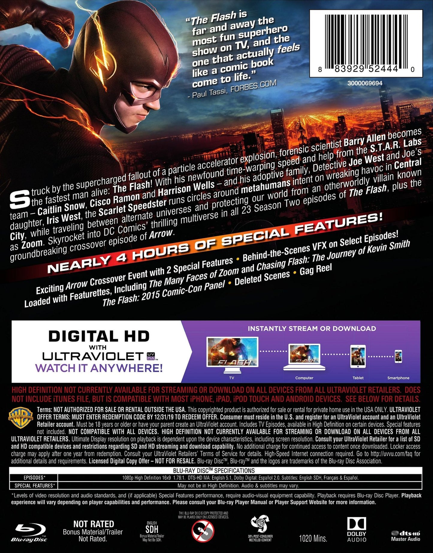 The Flash: The Complete Second Season [Blu-ray] [4 Discs]