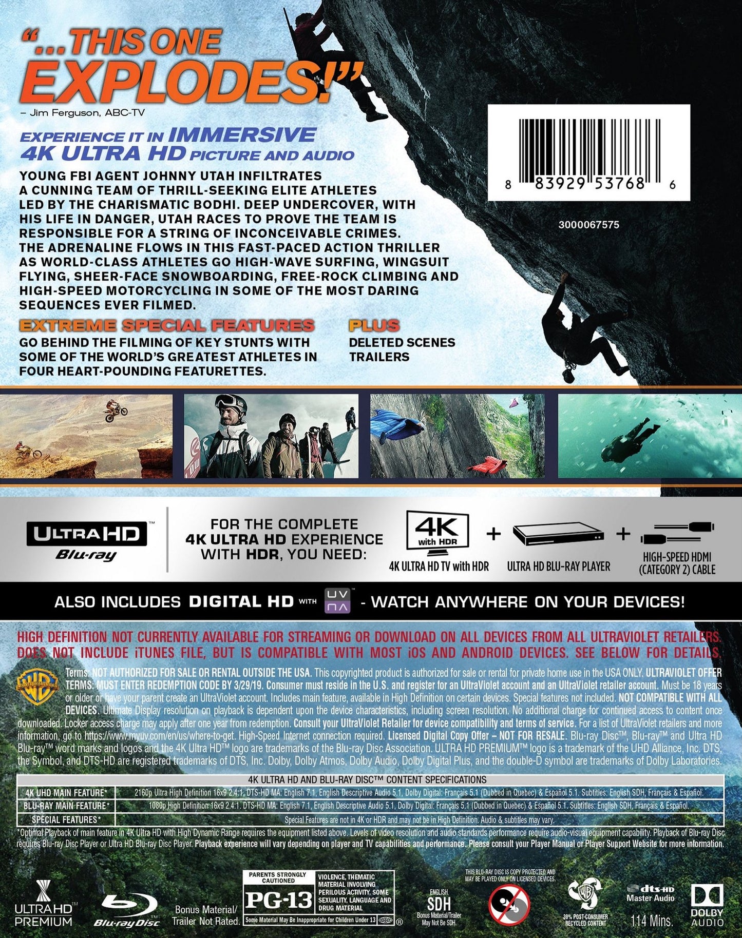 Point Break / (4K Uhd 2Pk)