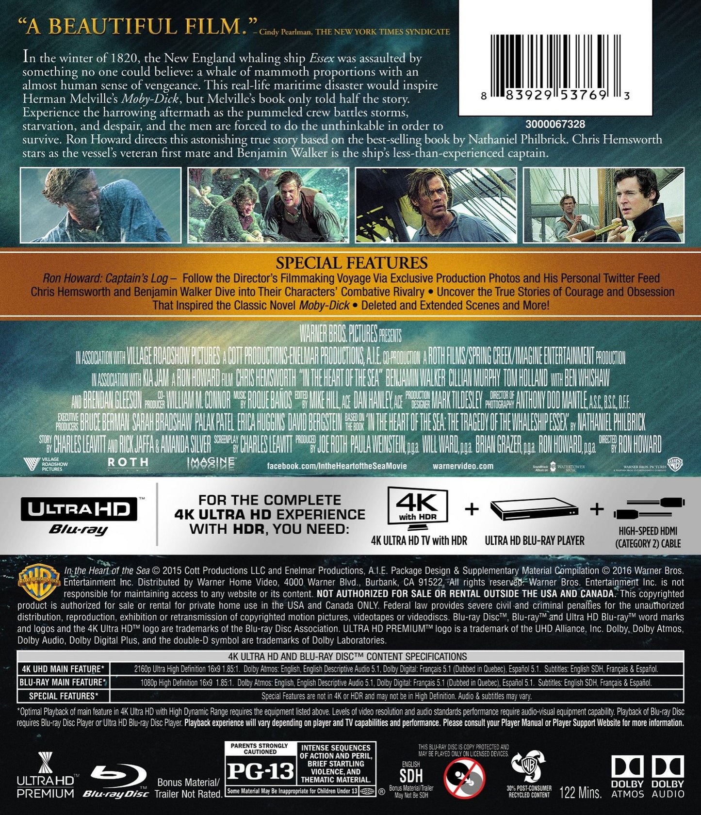 In The Heart Of The Sea (4K Uhd