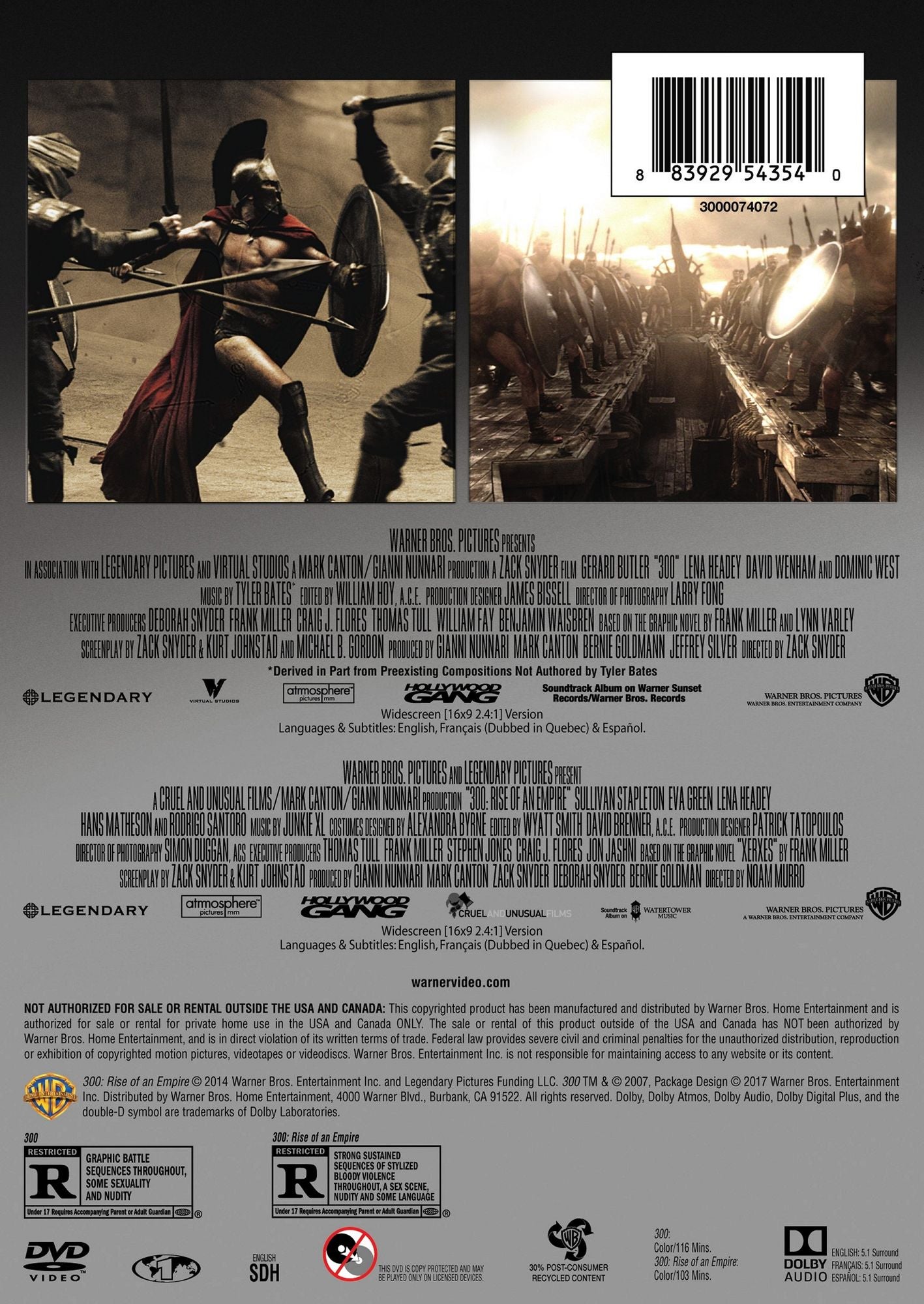 300/300: Rise of an Empire [2 Discs]