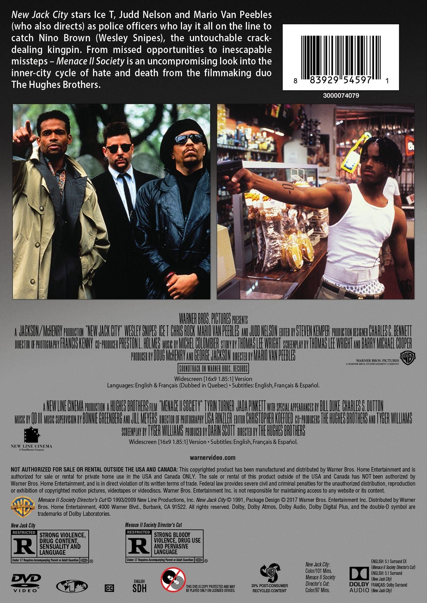 New Jack City/Menace II Society [2 Discs]