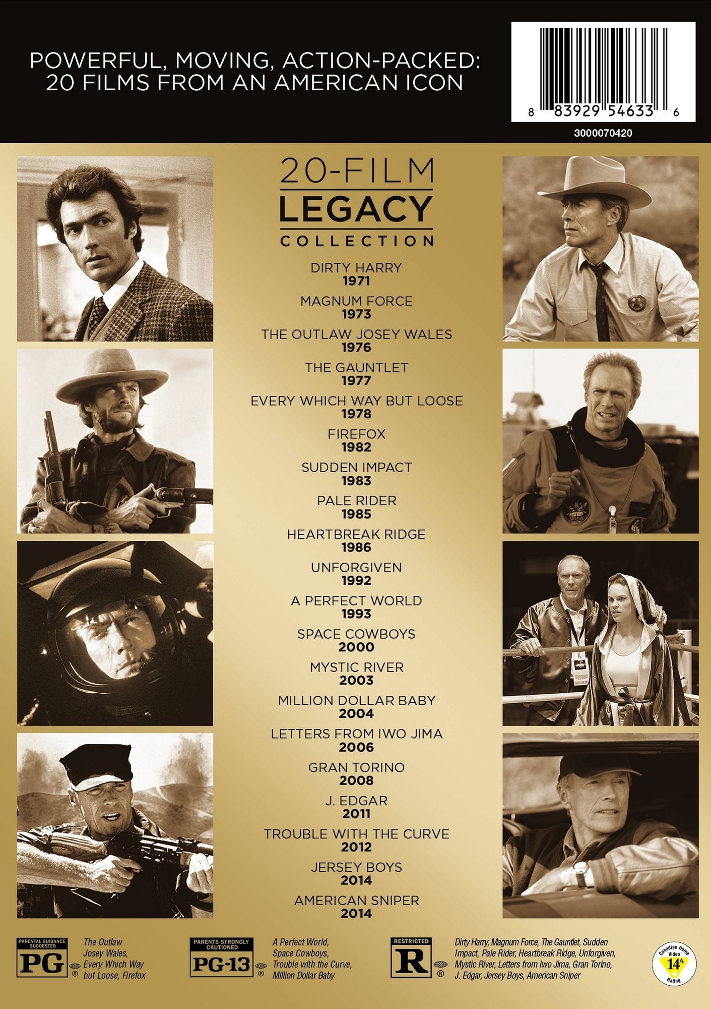 The Clint Eastwood Legacy Collection [20 Discs]