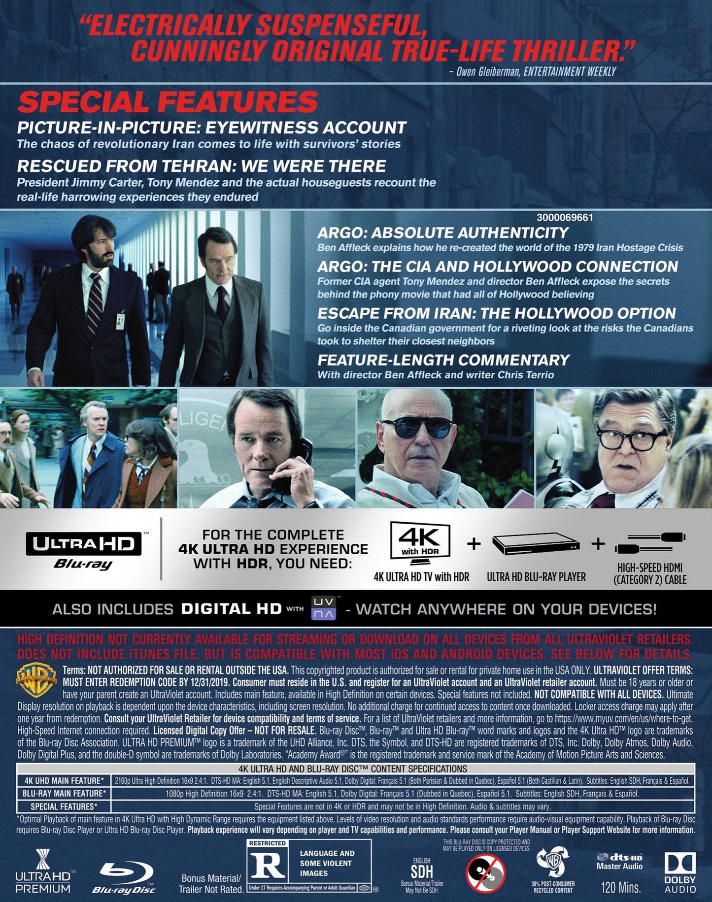 Argo [4K Ultra HD Blu-ray/Blu-ray]