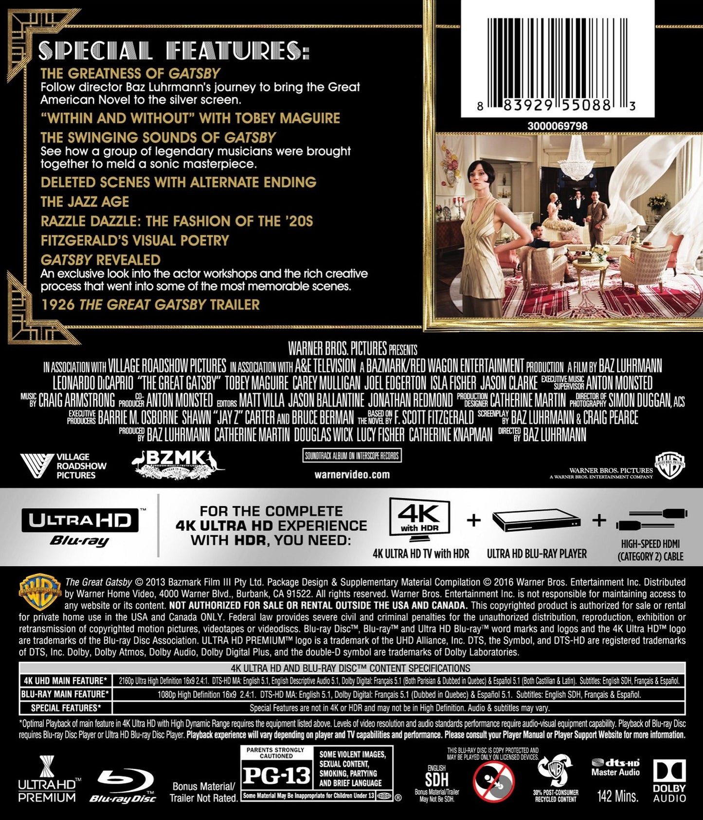 Great Gatsby (Uhd 4K W/br)