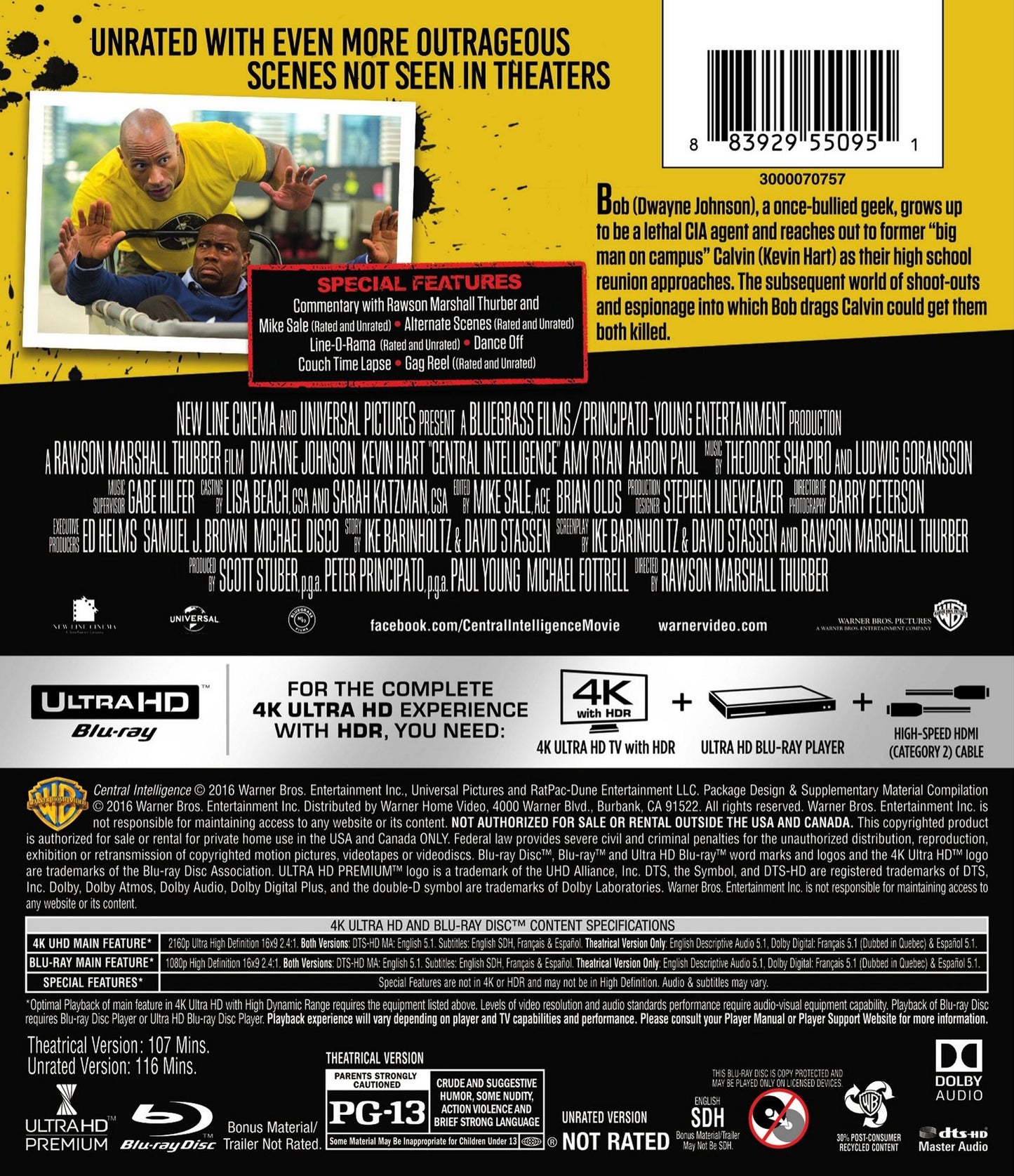 Central Intelligence [4K Ultra HD Blu-ray/Blu-ray]
