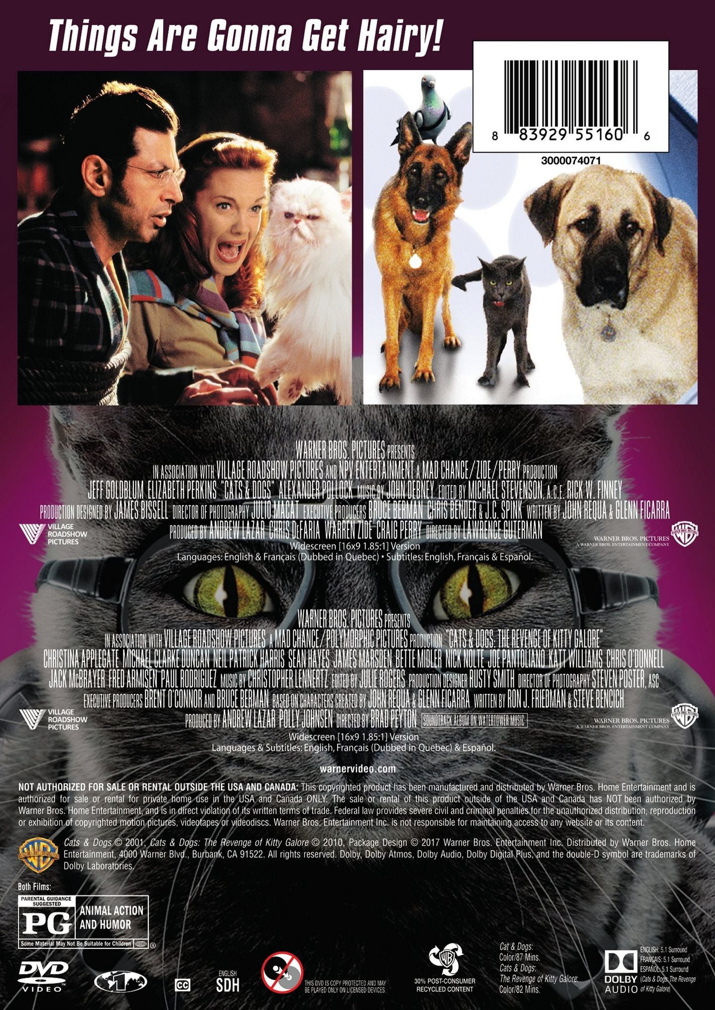 Cats & Dogs/Cats & Dogs: The Revenge of Kitty Galore [2 Discs]