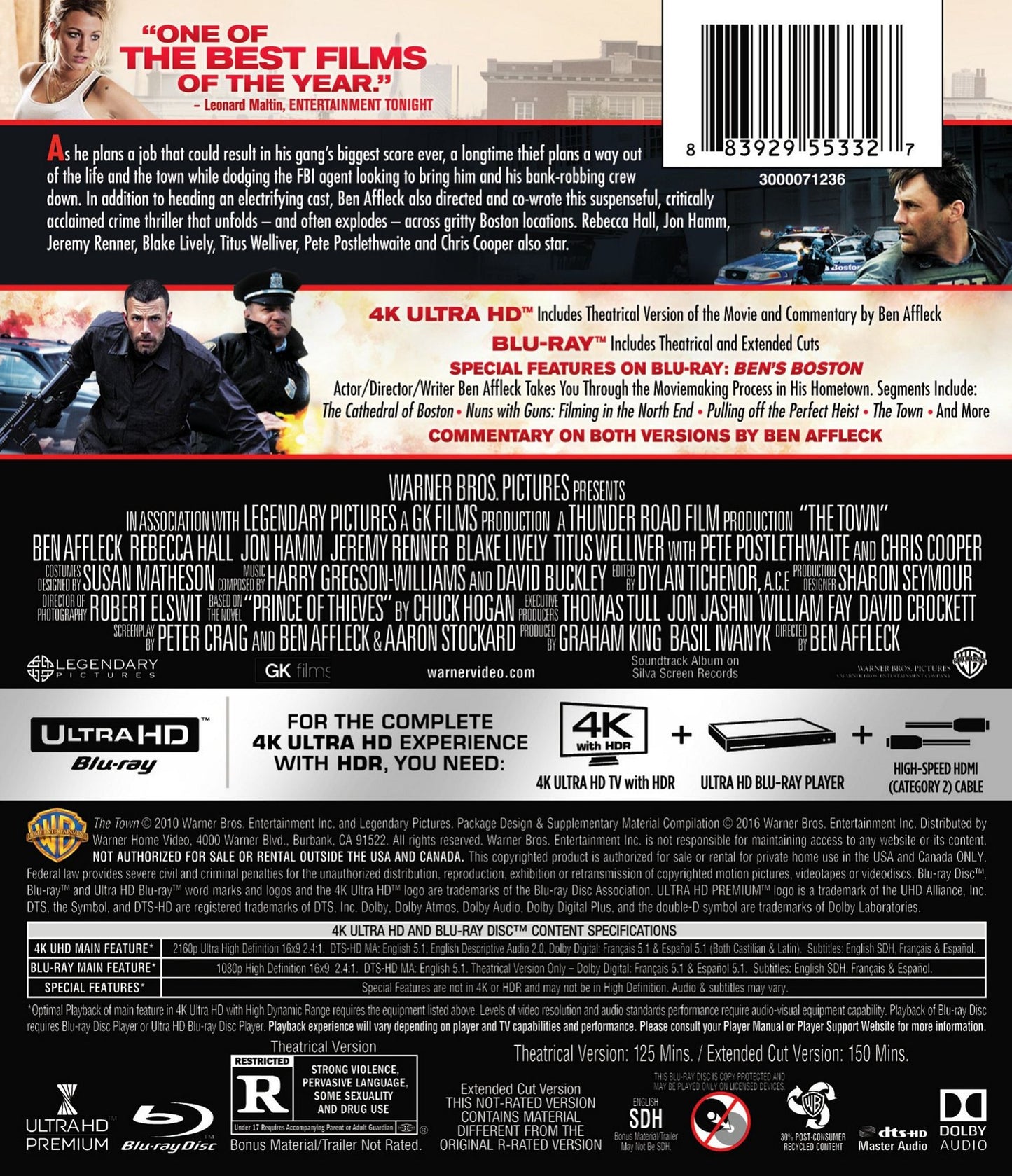 The Town [4K Ultra HD Blu-ray/Blu-ray]