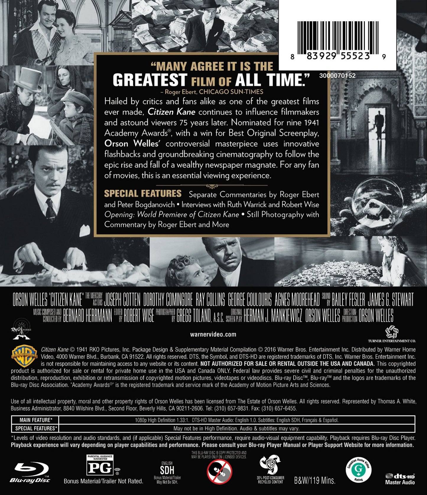 Citizen Kane [75th Anniversary] [Blu-ray]