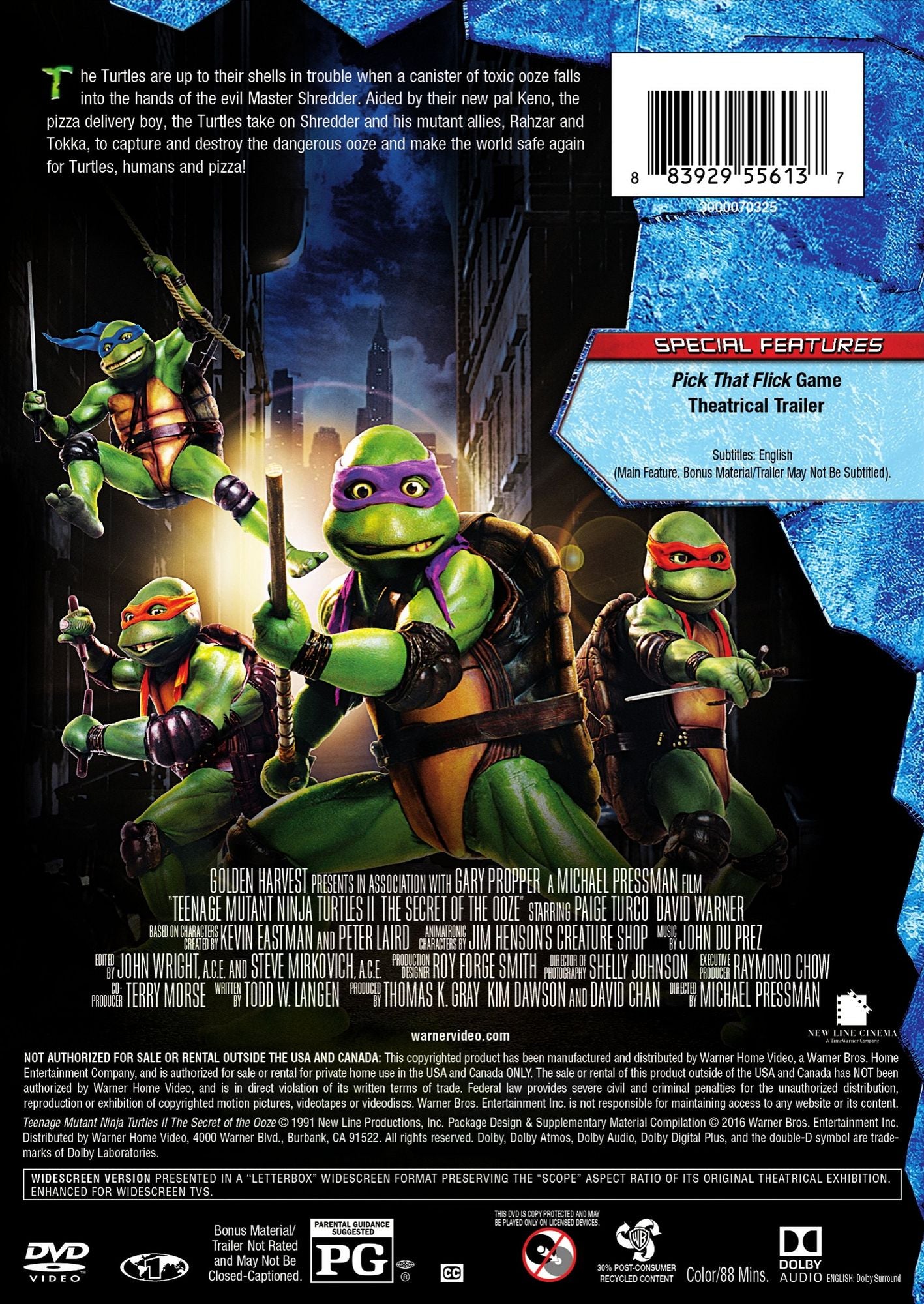 Teenage Mutant Ninja Turtles II: The Secret of the Ooze