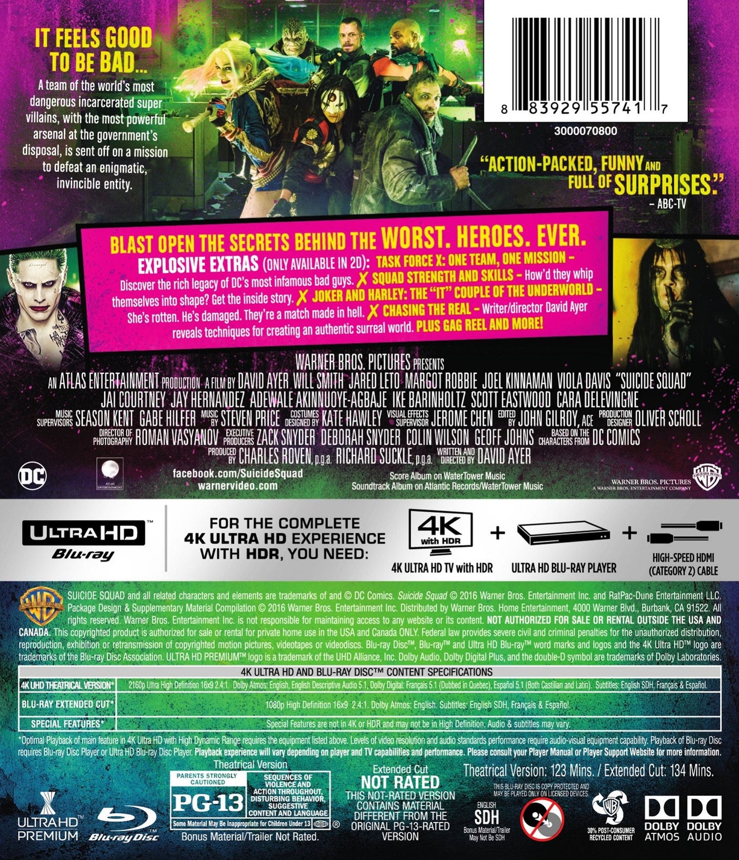 Suicide Squad [4K Ultra HD Blu-ray/Blu-ray]