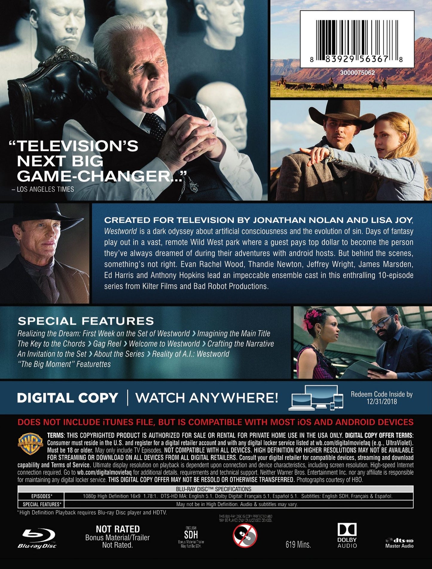 Westworld: The Complete First Season [Blu-ray]