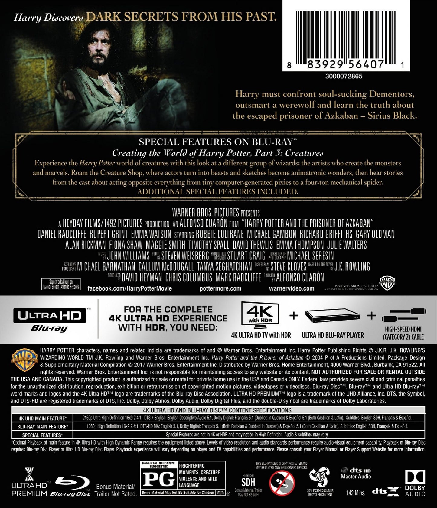 Harry Potter and the Prisoner of Azkaban [4K Ultra HD Blu-ray/Blu-ray]