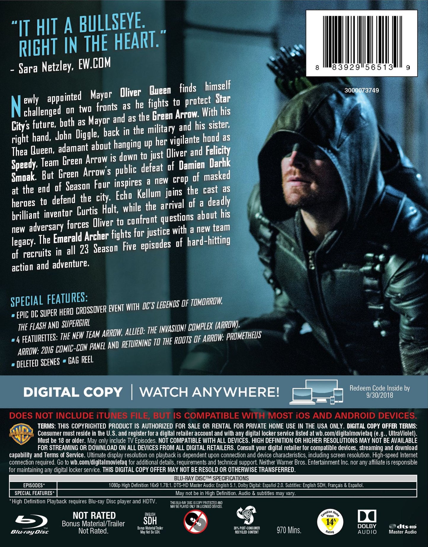Arrow: The Complete Fifth Season [Blu-ray]