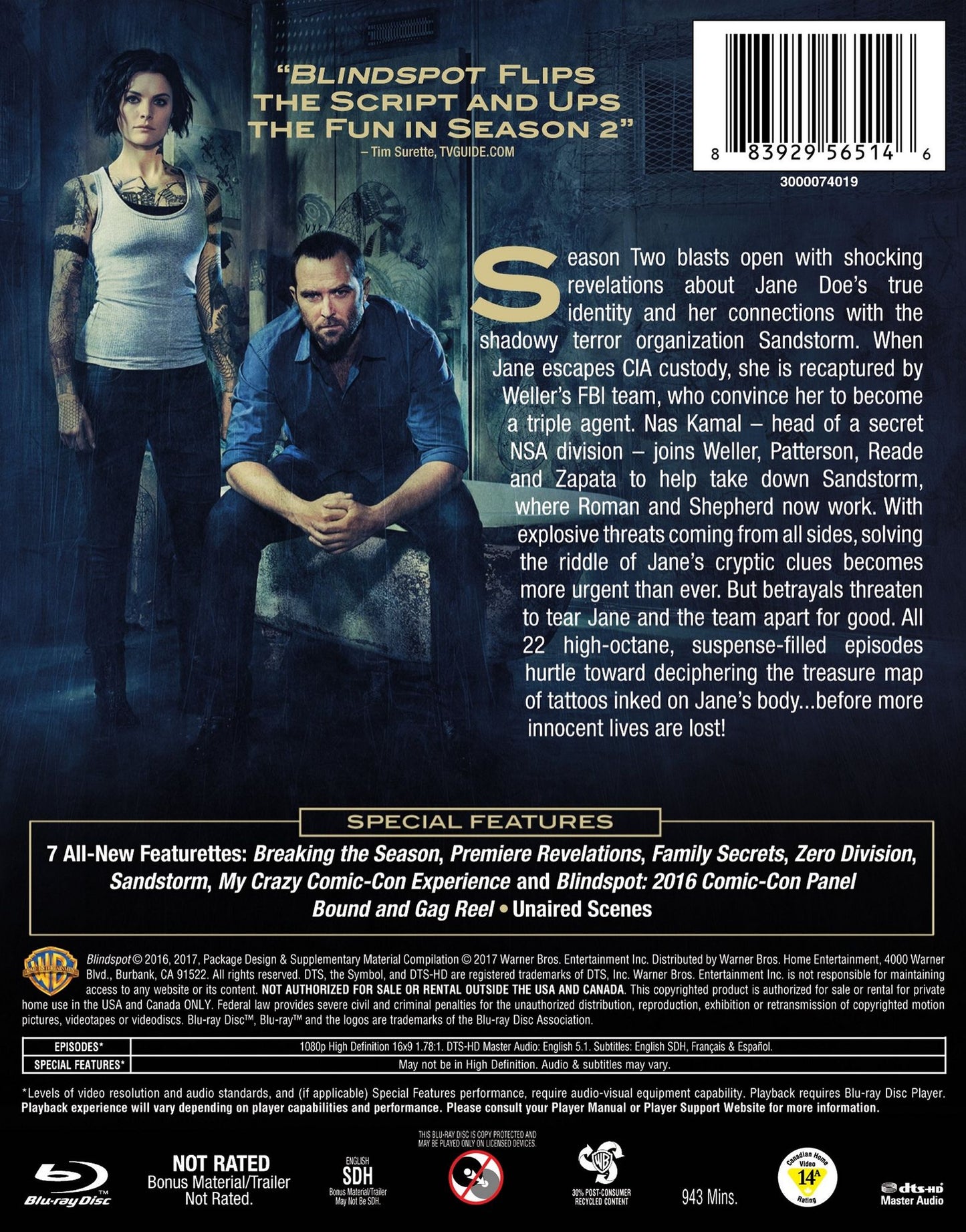 Blindspot: The Complete Second Season [Blu-ray] [4 Discs]