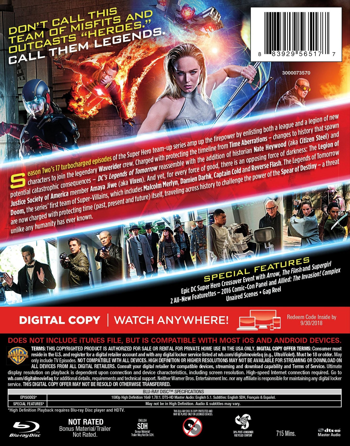 DC's Legends of Tomorrow: The Complete Second Season [Blu-ray]