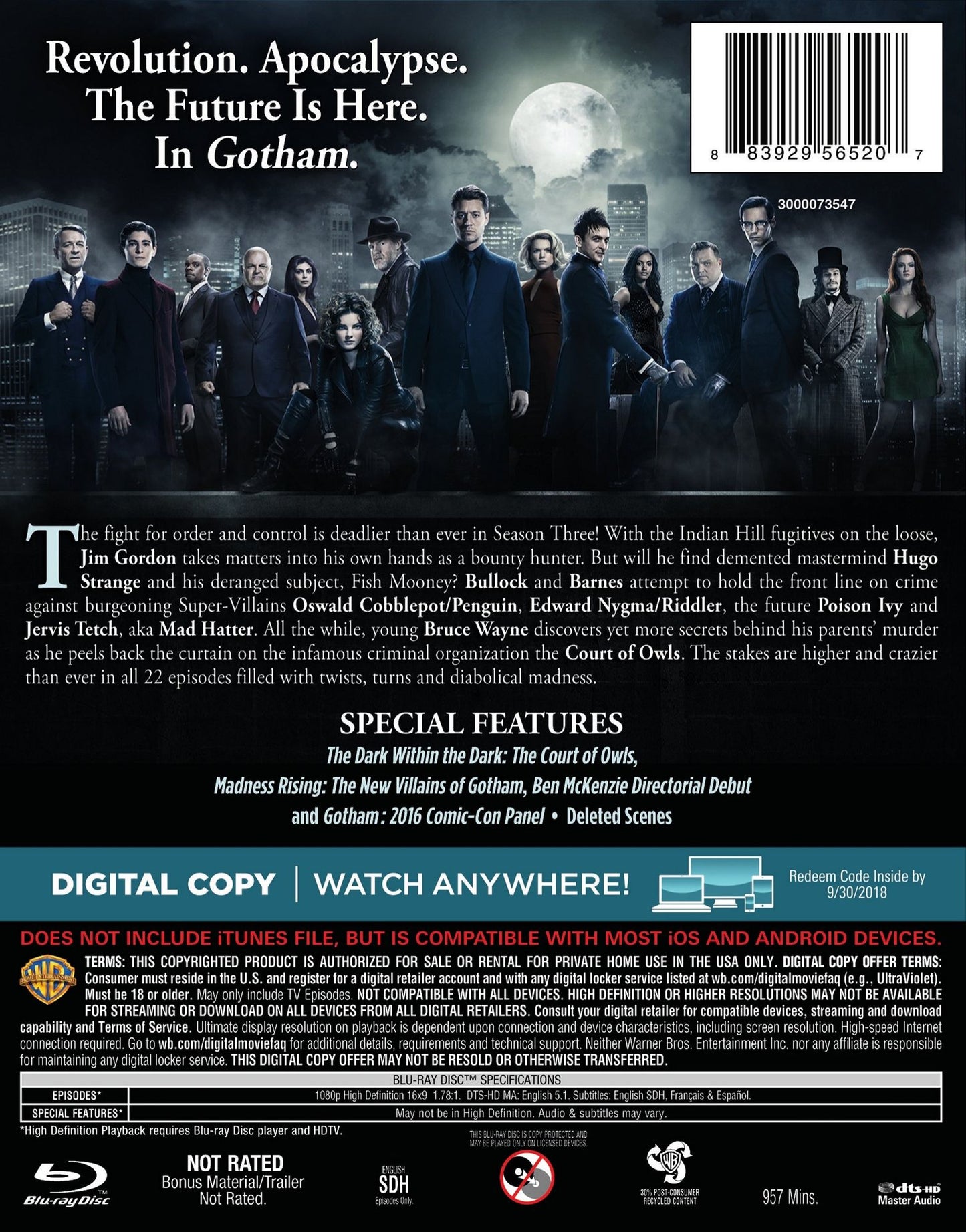Gotham: The Complete Third Season [Blu-ray]