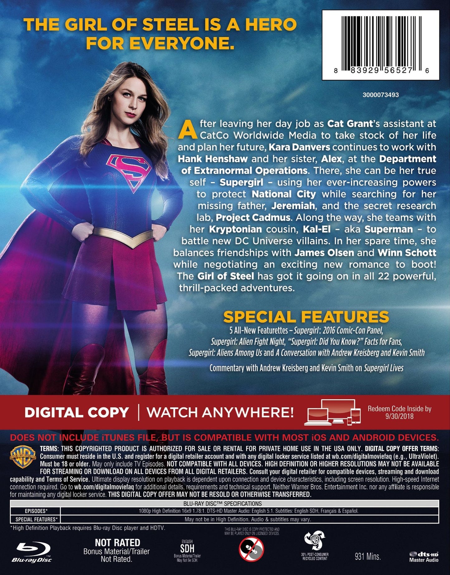 Supergirl: The Complete Second Season [Blu-ray] [4 Discs]