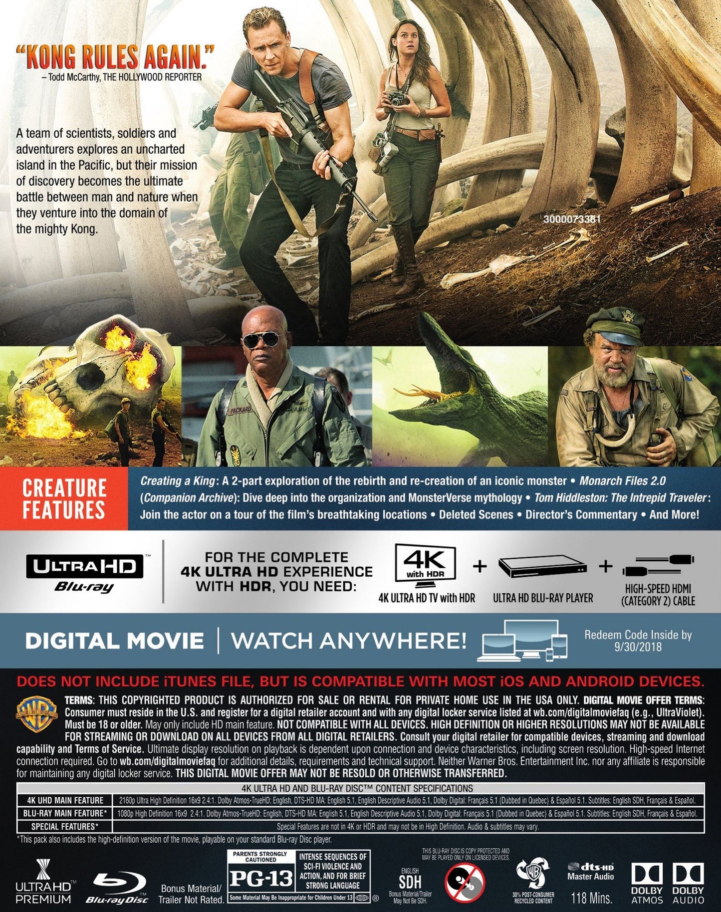 Kong: Skull Island [4K Ultra HD Blu-ray/Blu-ray]