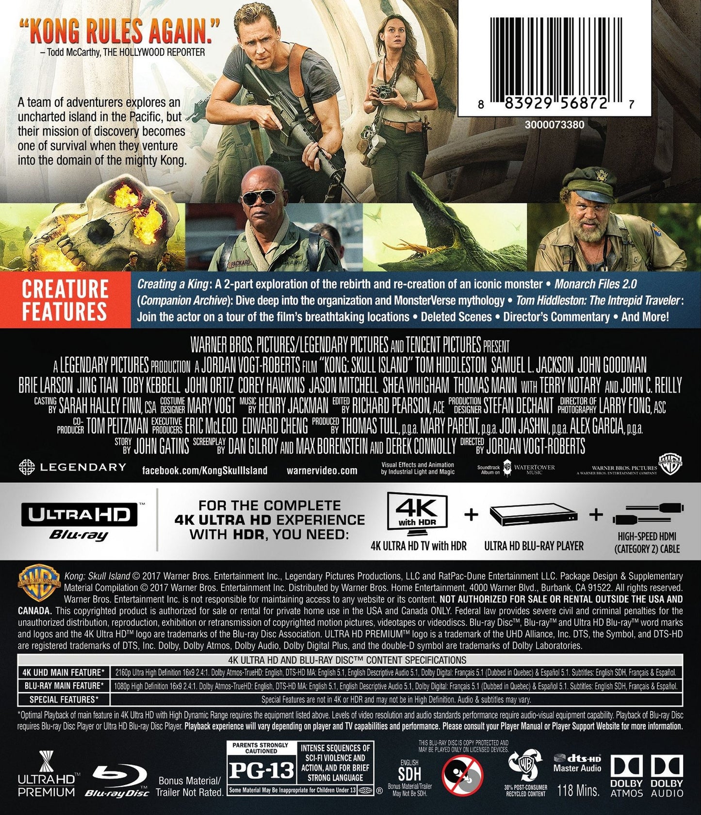 Kong: Skull Island [4K Ultra HD Blu-ray/Blu-ray]