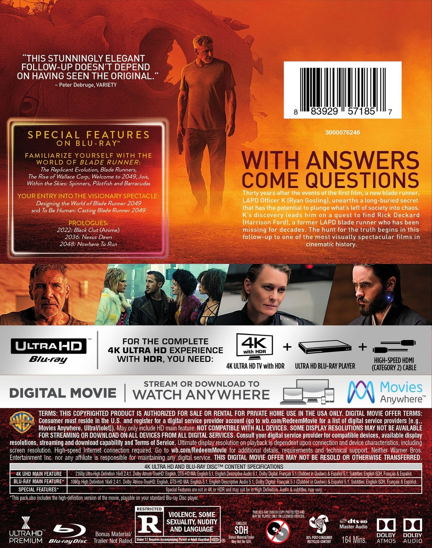 Blade Runner 2049 [4K Ultra HD Blu-ray/Blu-ray]