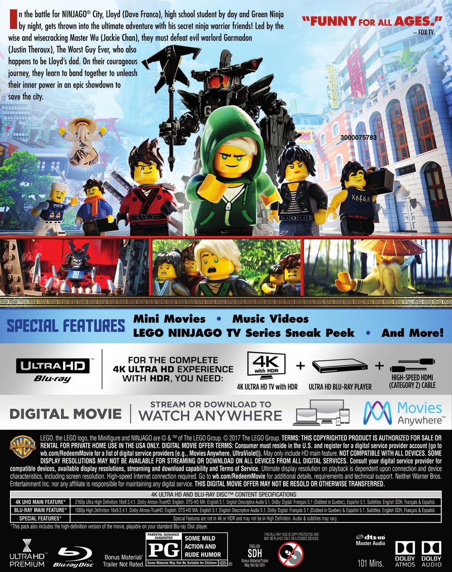 The LEGO NINJAGO Movie [4K Ultra HD Blu-ray/Blu-ray]