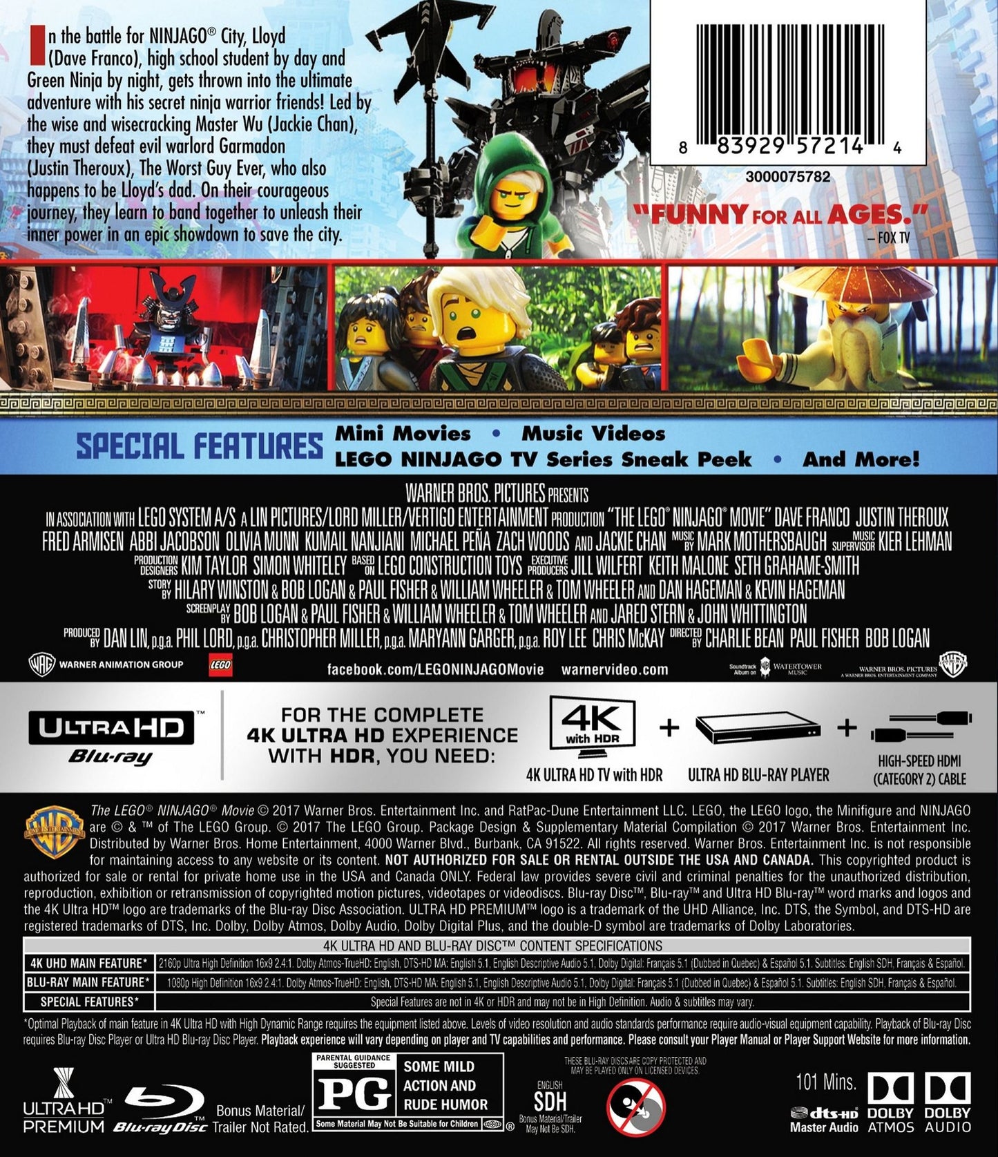 The LEGO NINJAGO Movie [4K Ultra HD Blu-ray/Blu-ray]