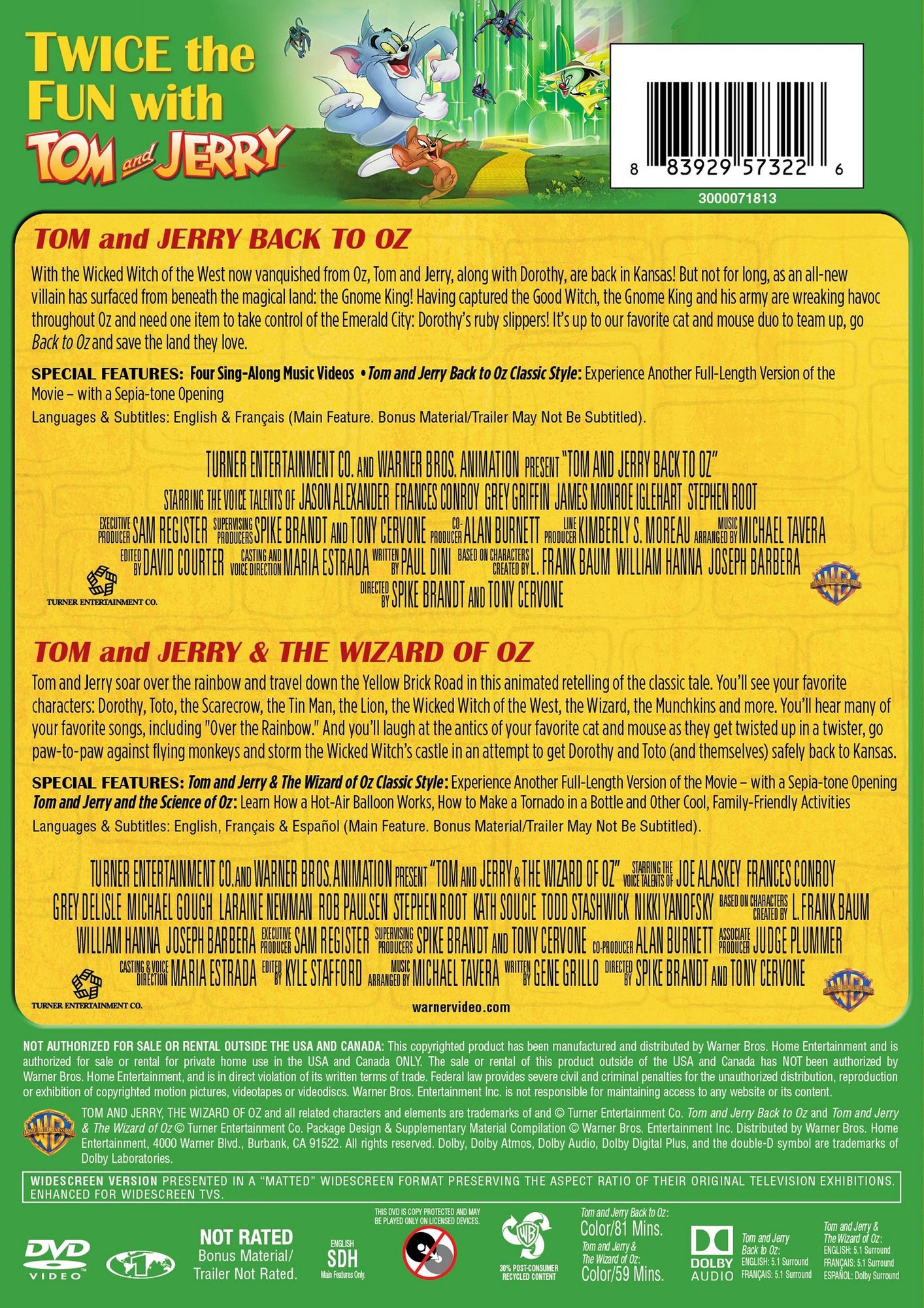 TOM & JERRY: OZ DOUBLE FEAT
