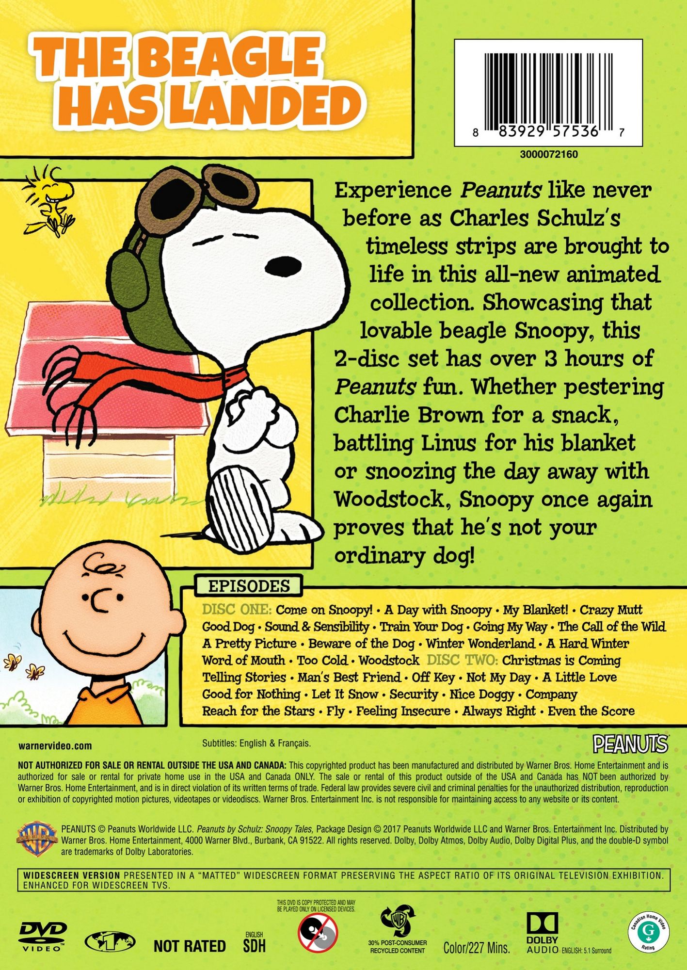 Peanuts by Schulz: Snoopy Tales [2 Discs]