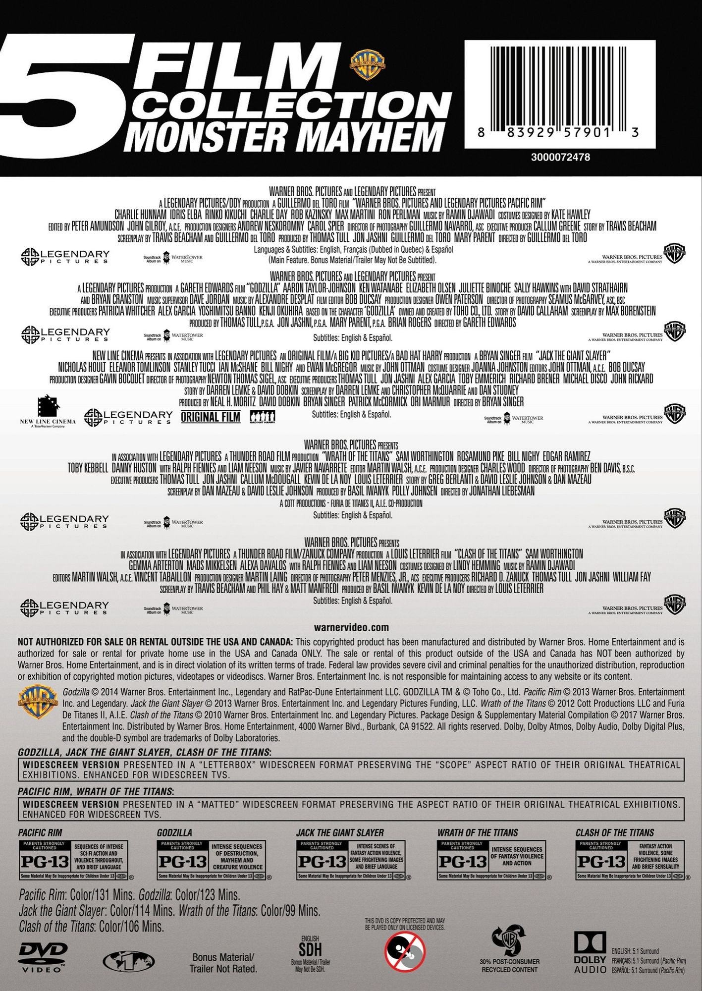 5 Film Collection: Monster Mayhem [3 Discs]