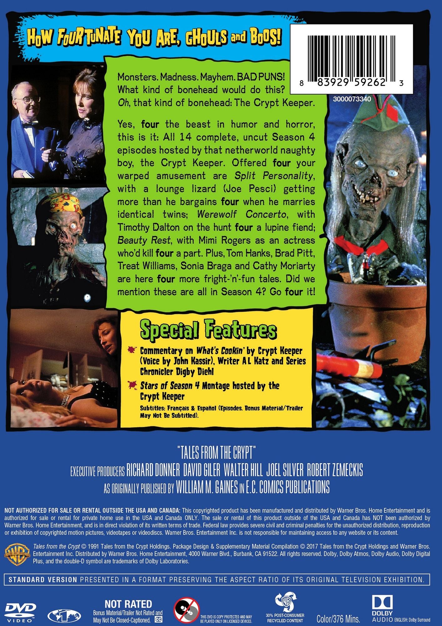 Tales From The Crypt: The Complete Fourth Season