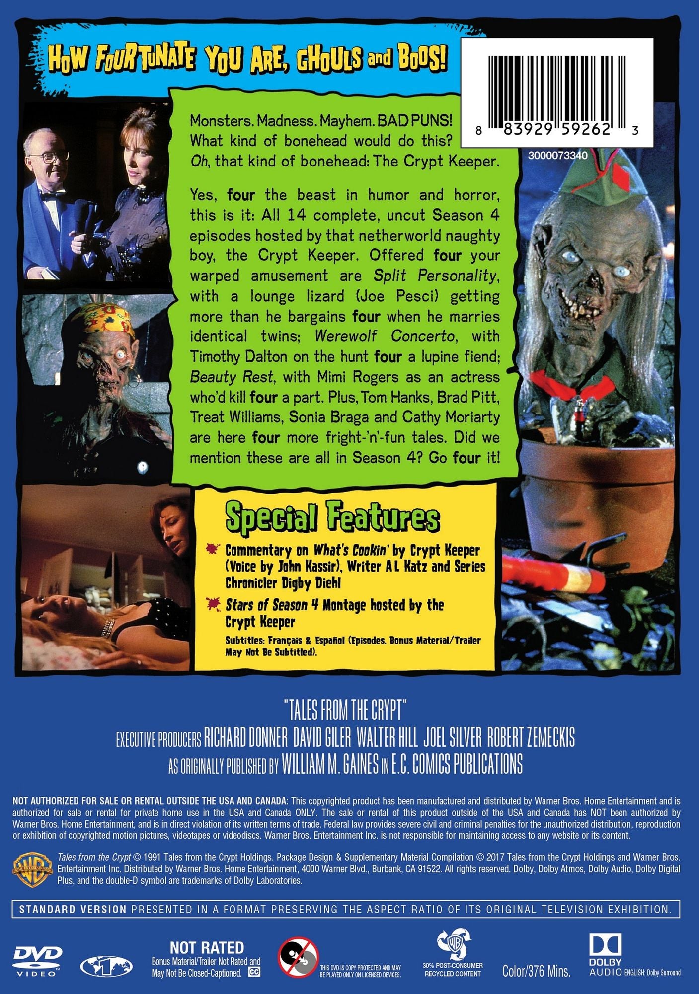 Tales From The Crypt: The Complete Fourth Season