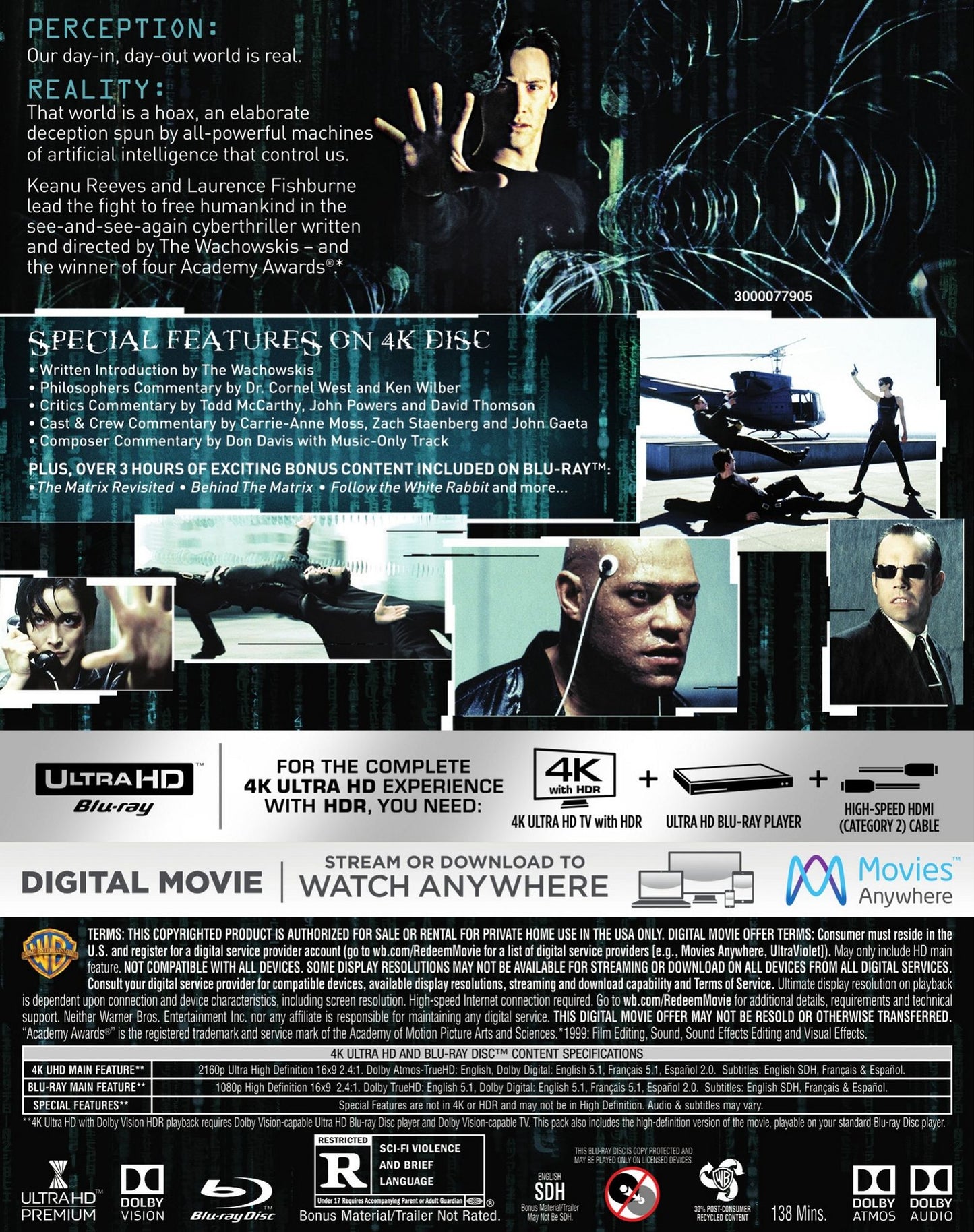The Matrix [4K Ultra HD Blu-ray/Blu-ray]