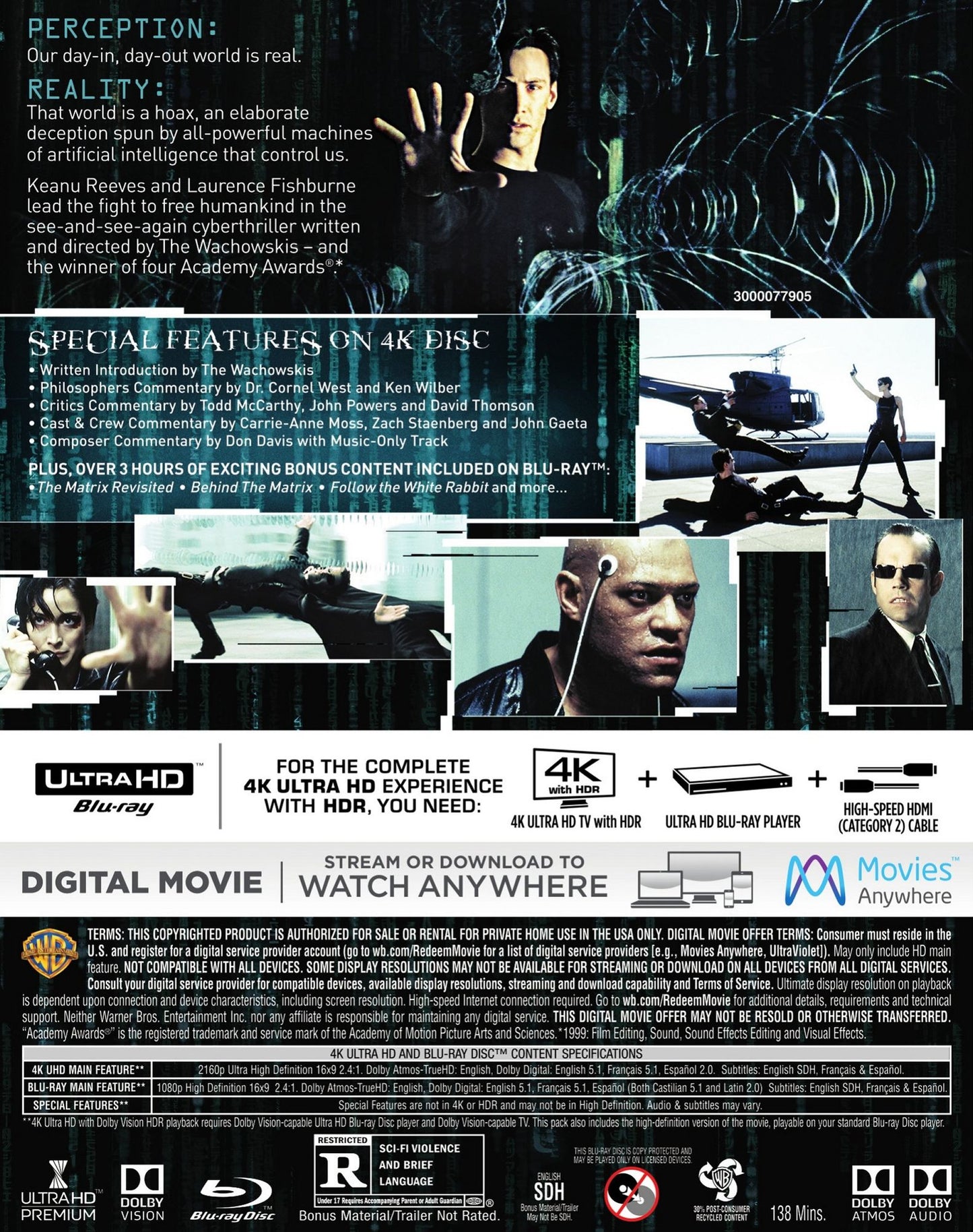 The Matrix [4K Ultra HD Blu-ray/Blu-ray]