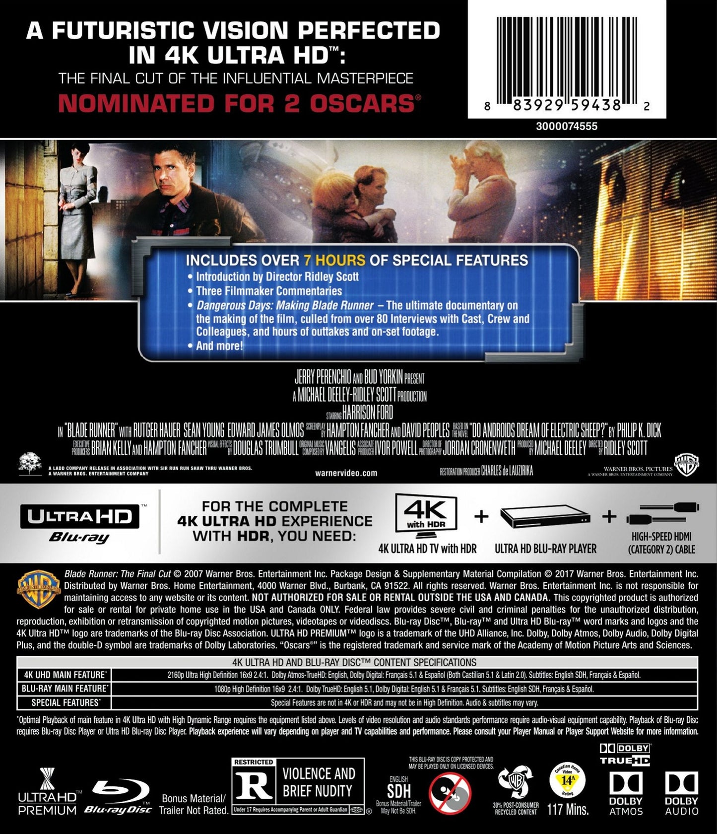 Blade Runner: The Final Cut [4K Ultra HD Blu-ray/Blu-ray]