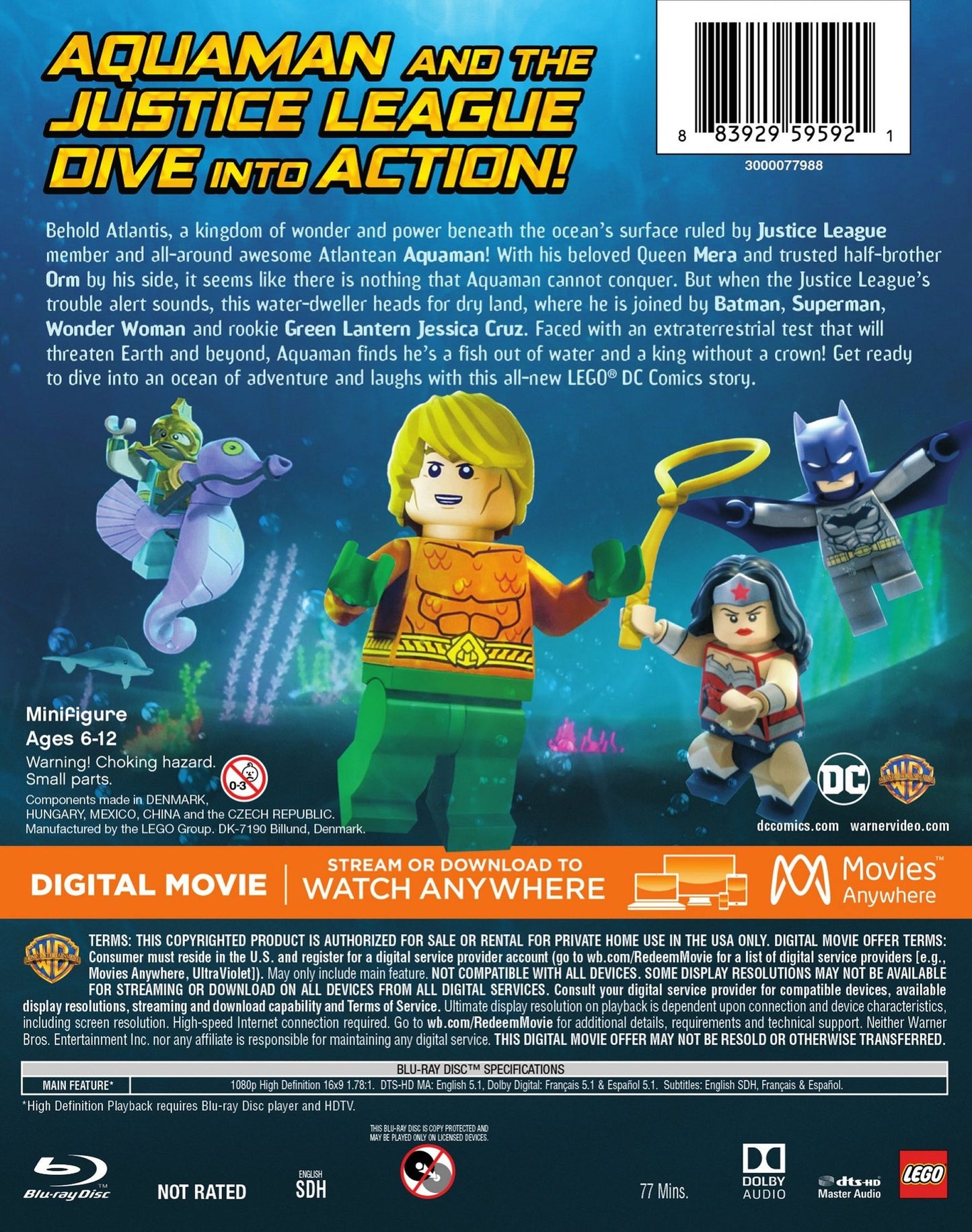LEGO DC Super Heroes: Aquaman - Rage of Atlantis [Includes Mini Figurine] [Blu-ray]