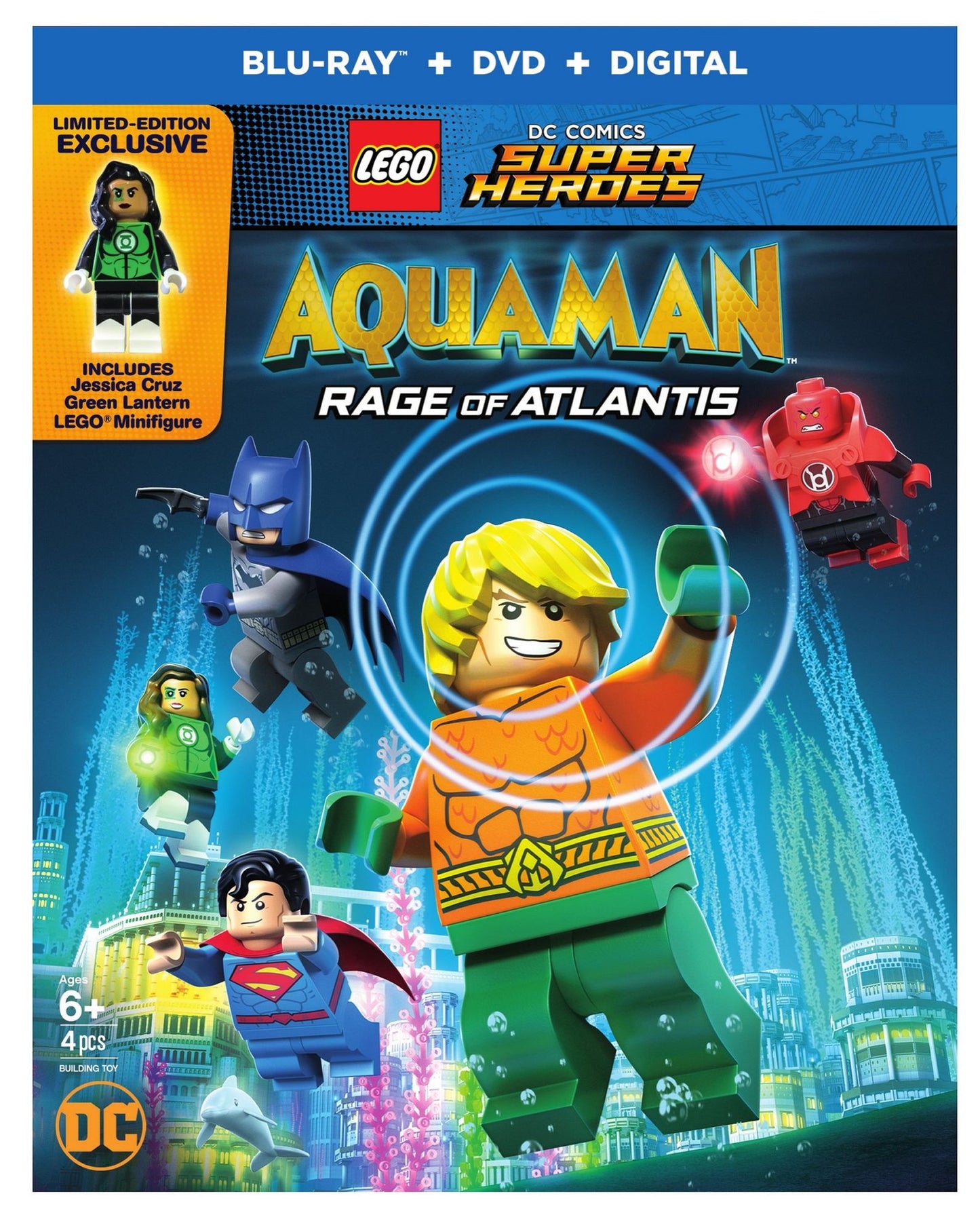 LEGO DC Super Heroes: Aquaman - Rage of Atlantis [Includes Mini Figurine] [Blu-ray]