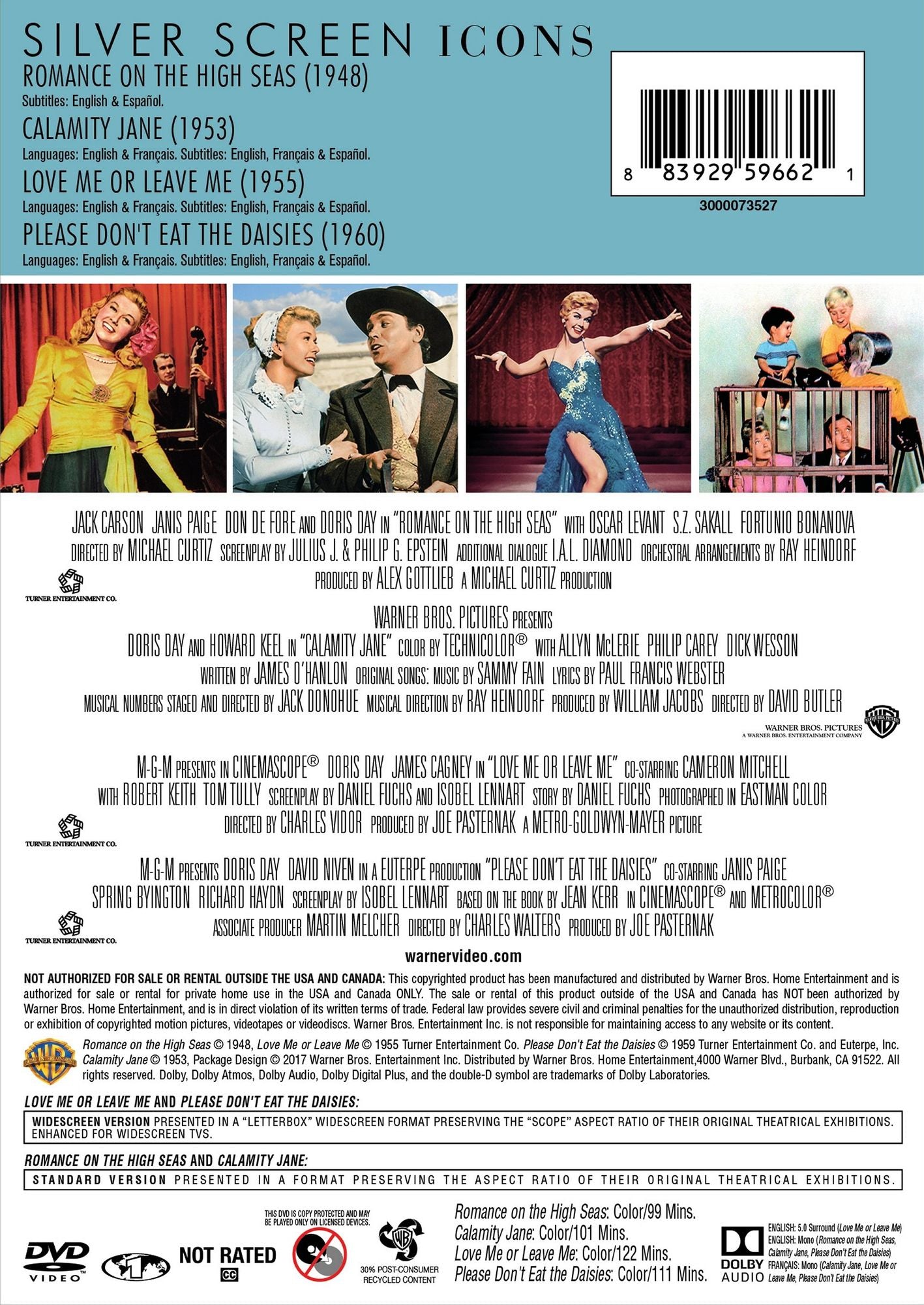 Silver Screen Icons: Doris Day [4 Discs]