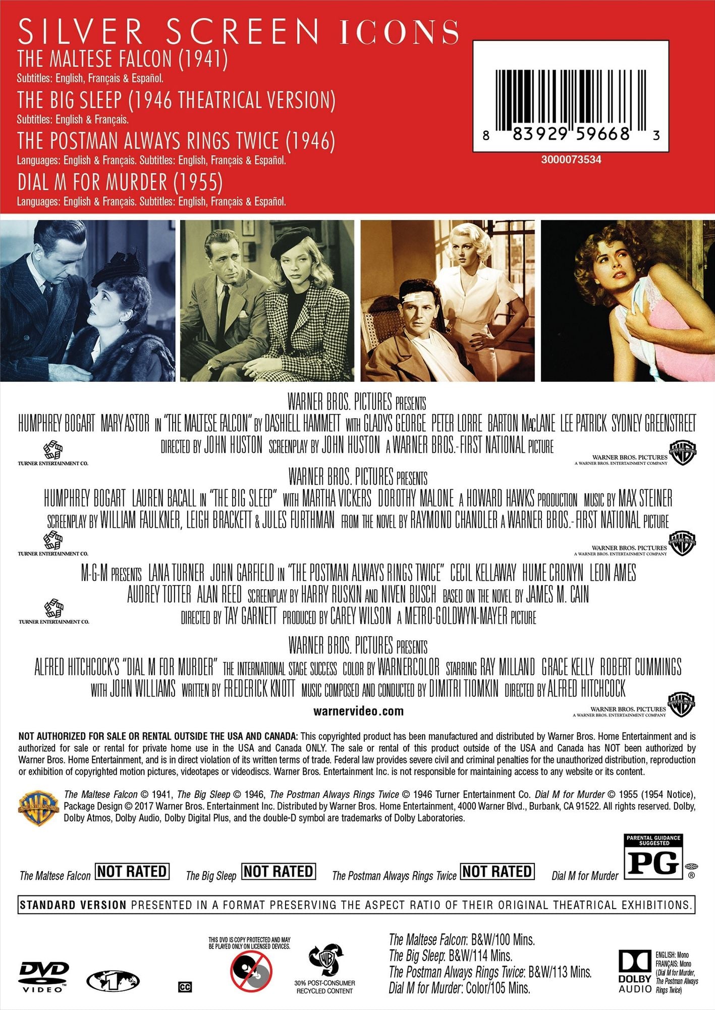 Silver Screen Icons: Murder Mysteries [4 Discs]