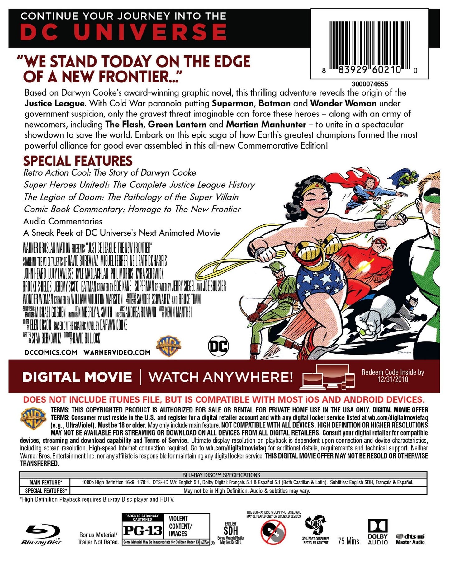 Justice League: The New Frontier [Commemorative Edition] [SteelBook] [Blu-ray]