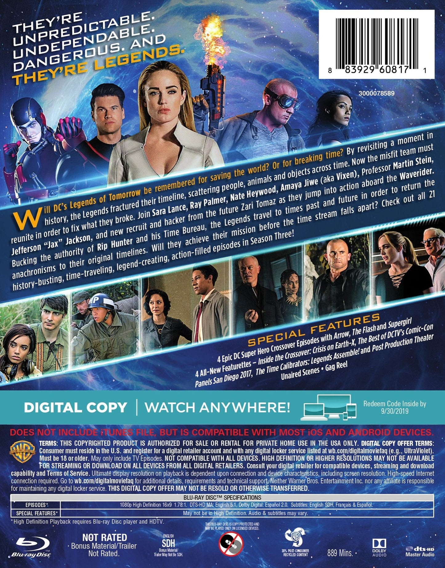 DC's Legends of Tomorrow: The Complete Third Season [Blu-ray]