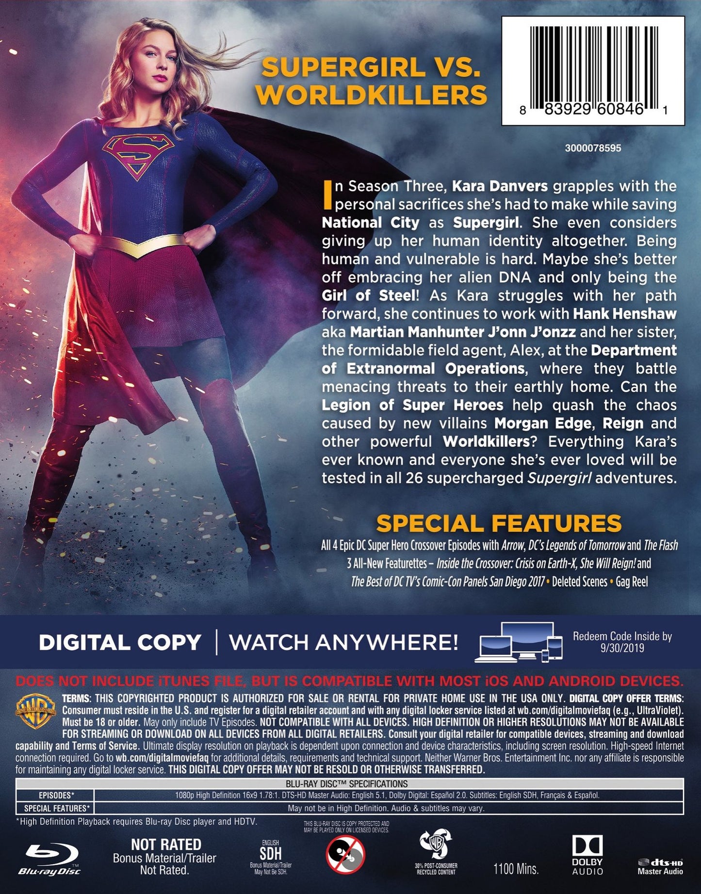 Supergirl: The Complete Third Season [Blu-ray]